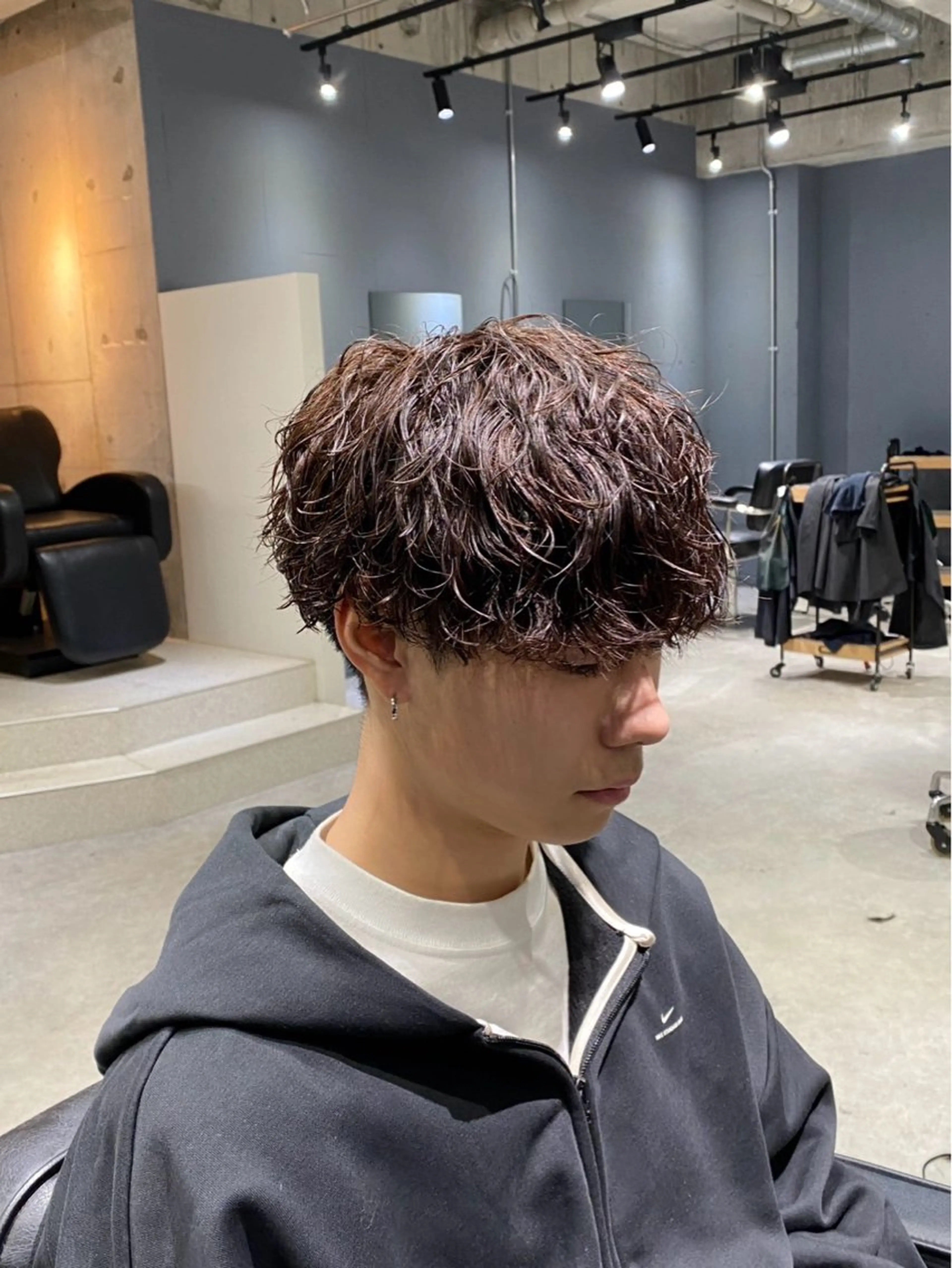 ミディアム ミディアムパーマ カット パーマ メンズサロンHYPE所属・ツイスパ/シャドウ 波巻き/平山のヘアスタイル