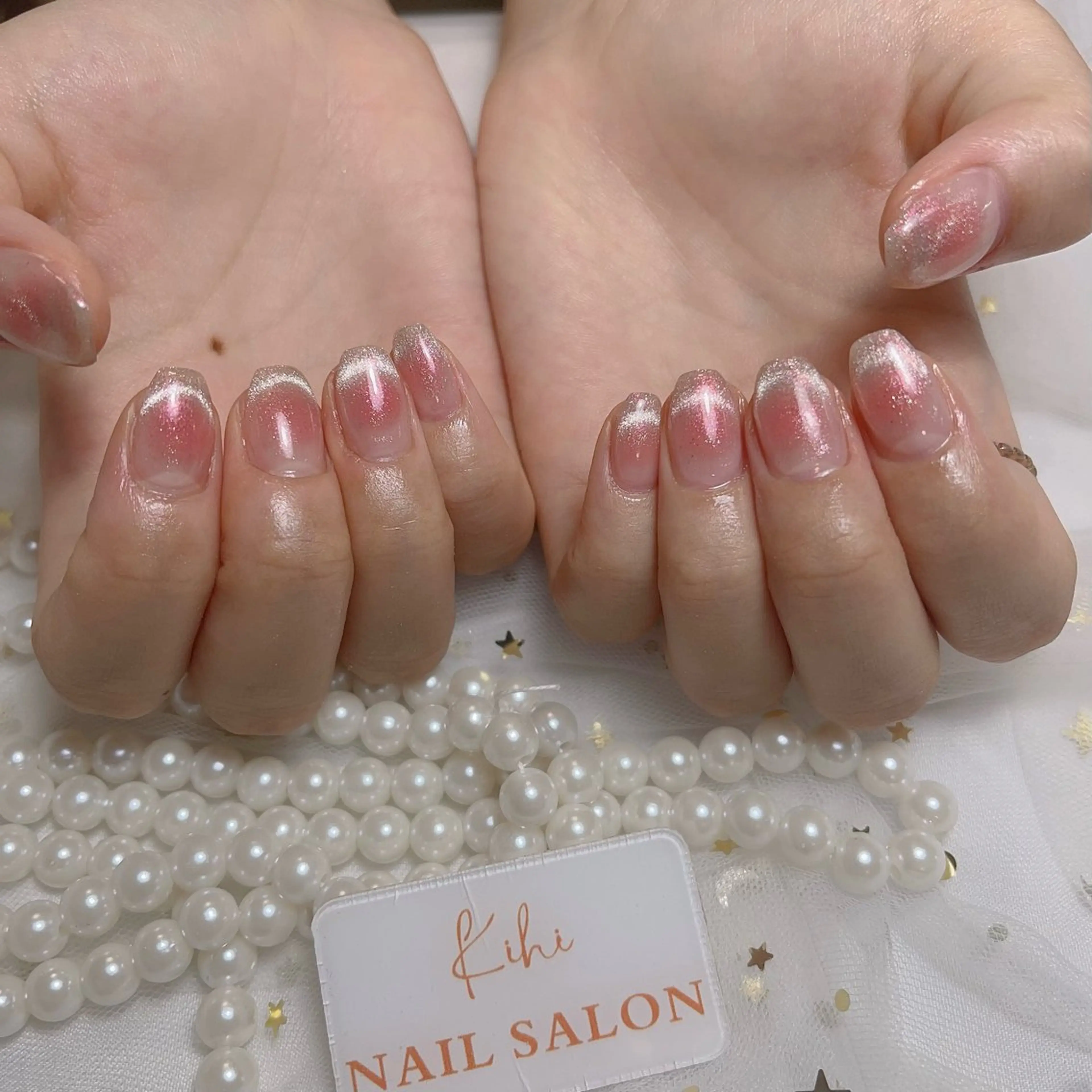 ネイル アートネイル フレンチネイル ジェルネイル グラデーション 韓国ネイル ハンドネイル 💕鈴木ユリ パラジェル/オフ無料のネイルデザイン