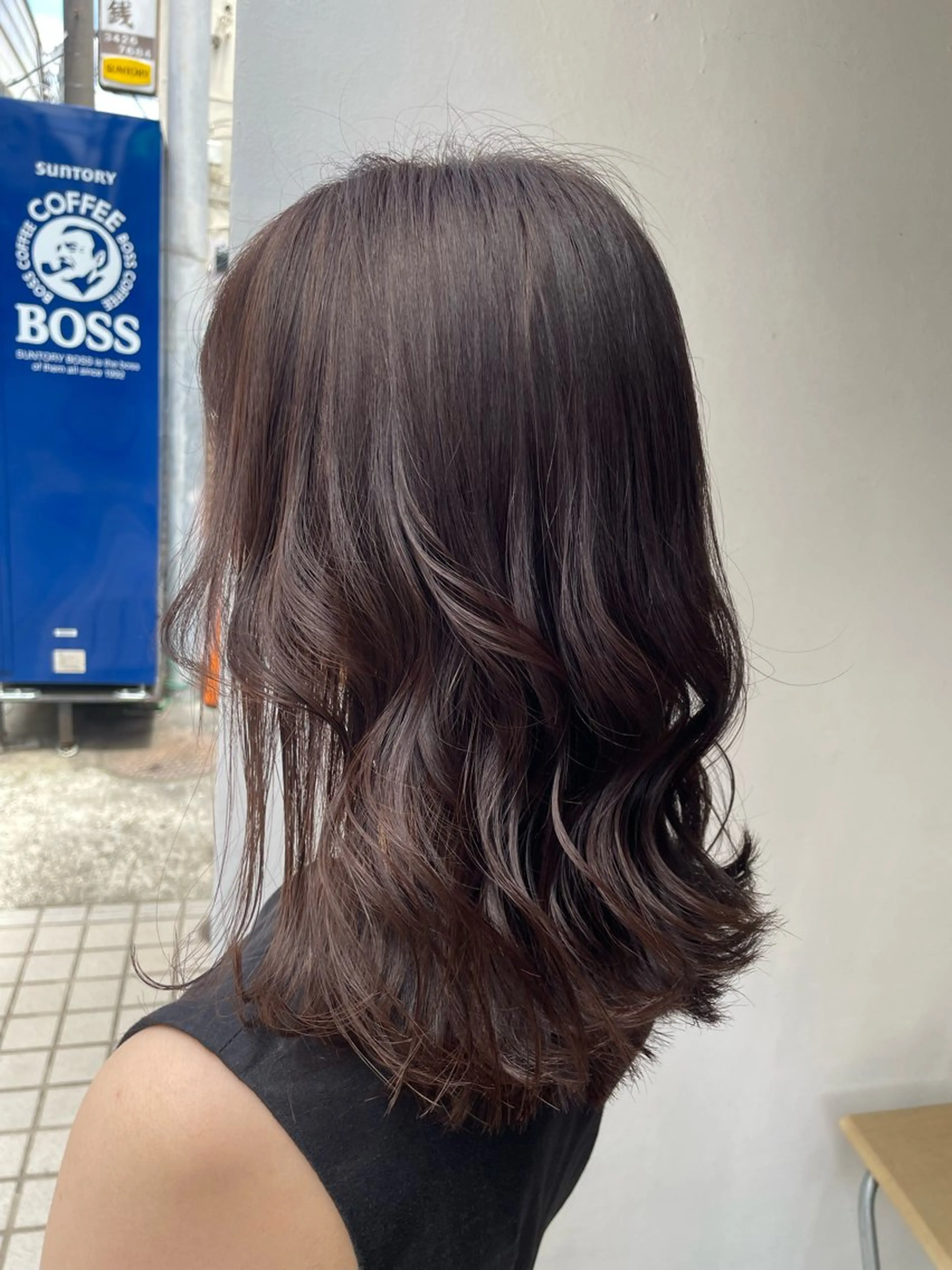 セミロング カラー ブリーチ イルミナカラー ブリーチなしカラー カット ヘアカラー トリートメント こすげひろと カラー講師のヘアスタイル