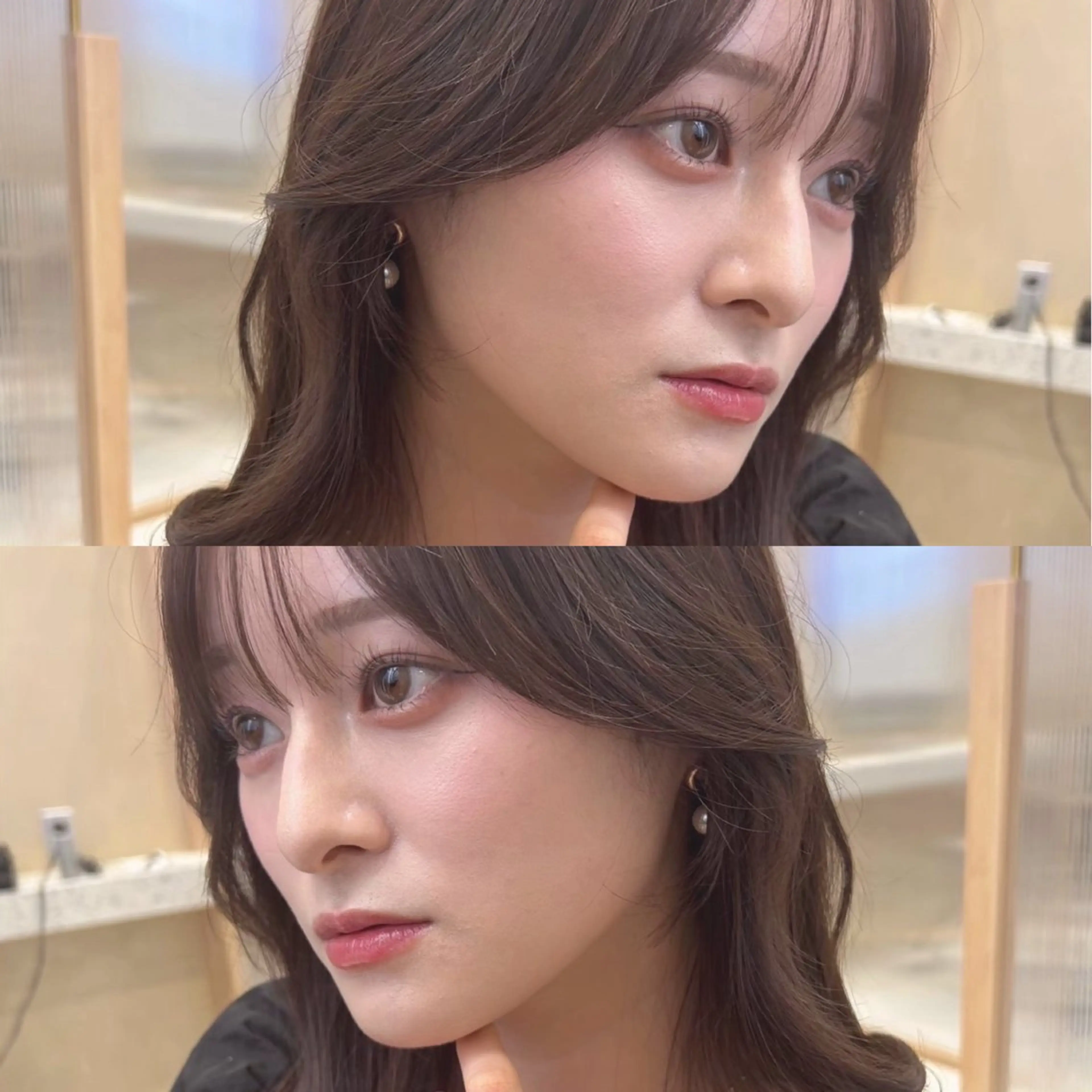 20代女性大人気❤️前髪と顔周りだけ癖が気になる方😢前髪ストレートor顔周りストレート＋小顔カット＋ケアカラー！の写真