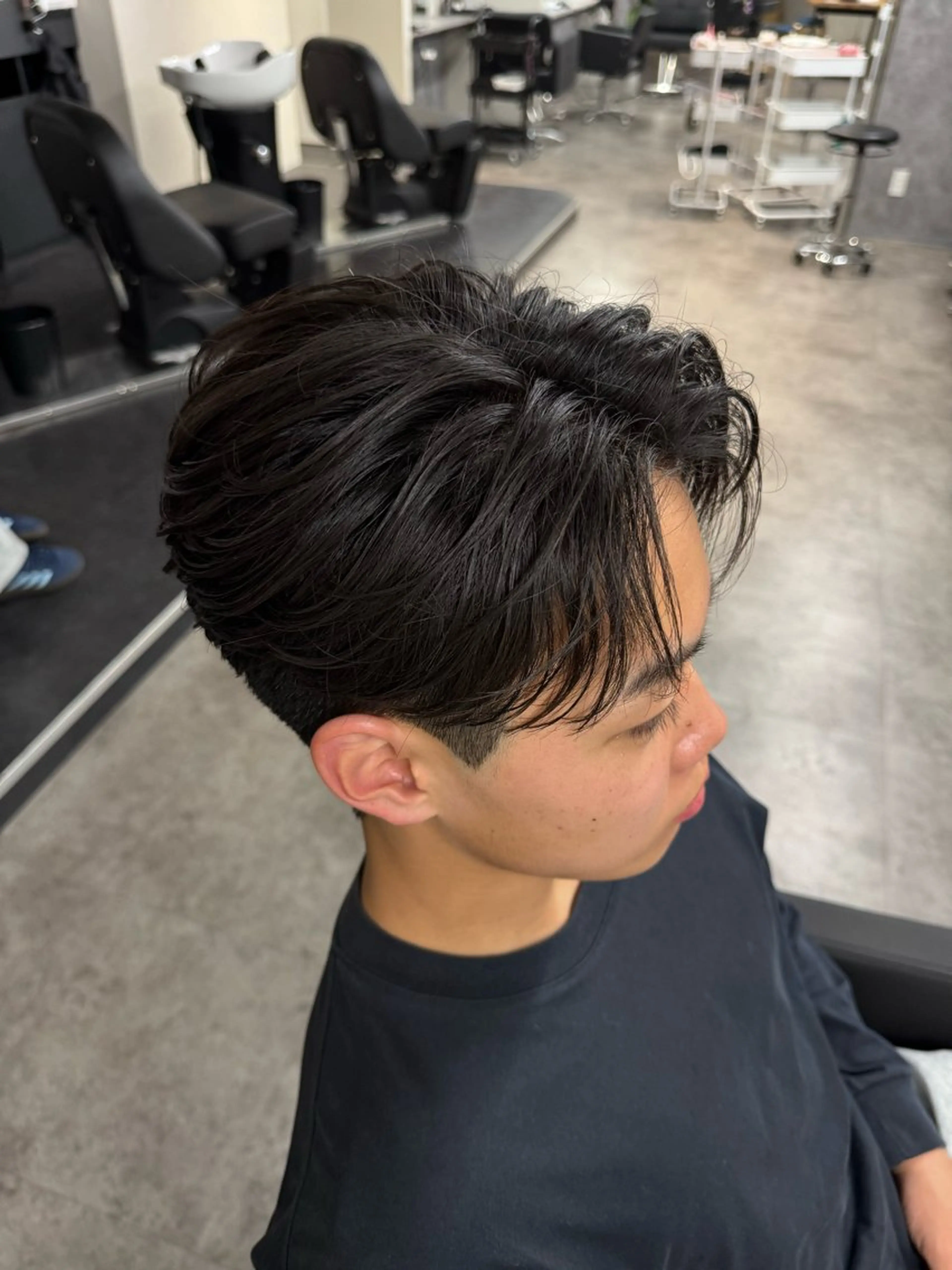 メンズ センターパート カット 立川韓国メンズヘア ニュアンスパーマ安井のヘアスタイル