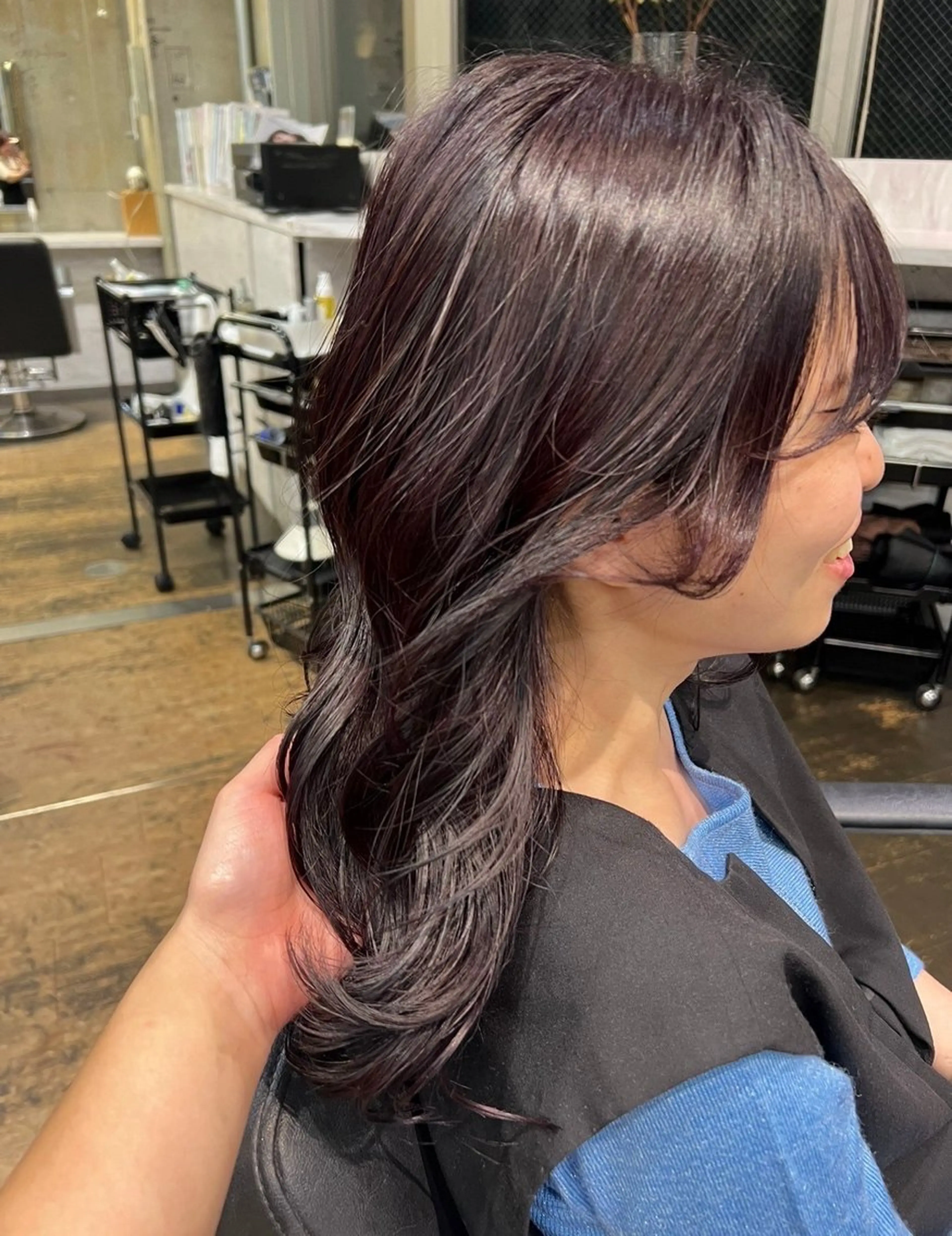 ミディアム カラー バイオレットカラー ヘアカラー 関口然 【暖色/寒色カラー】のヘアスタイル