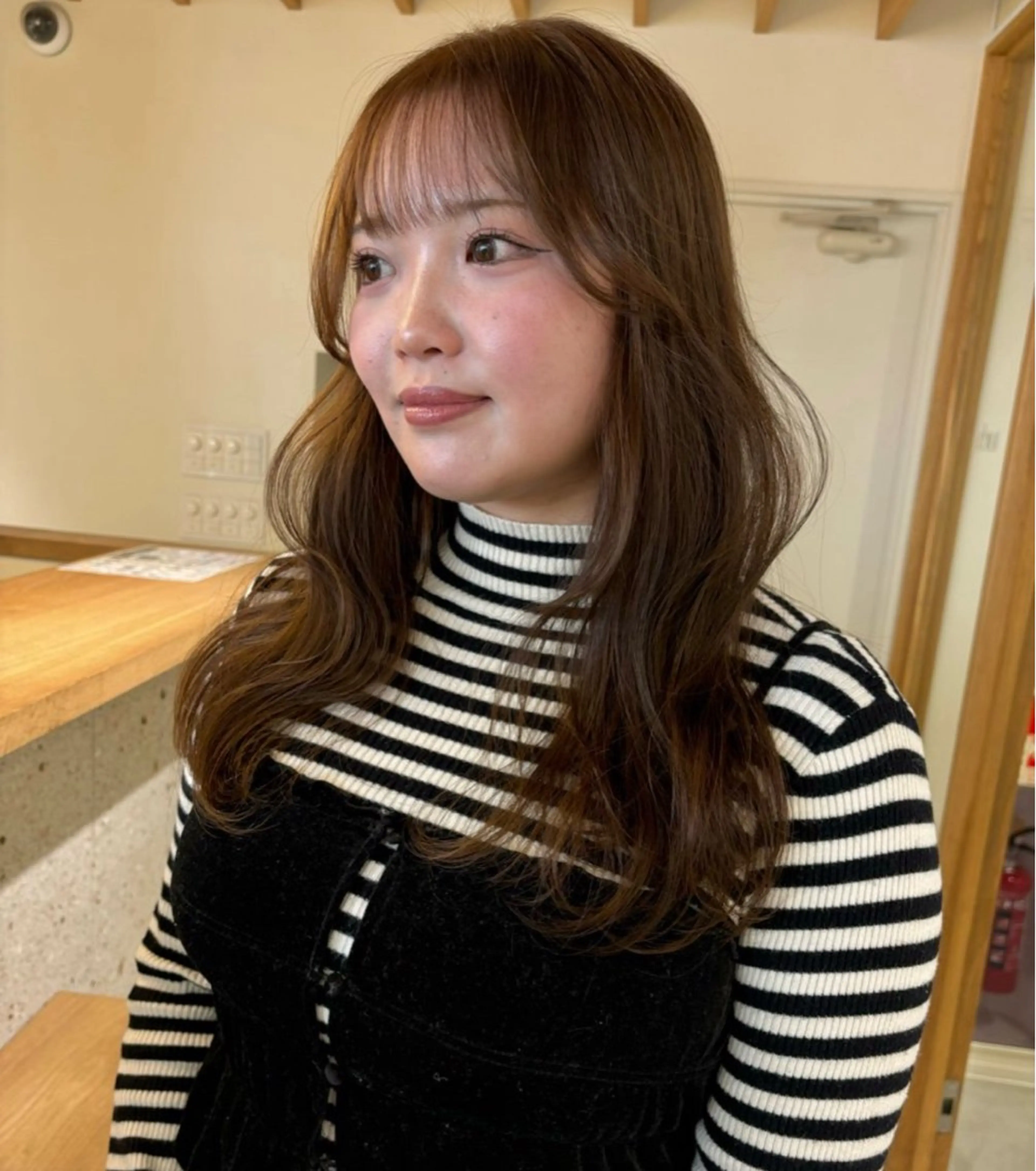 セミロング ヘアカラー トリートメント アイブロウリフト/ 美髪/maho🌸のヘアスタイル