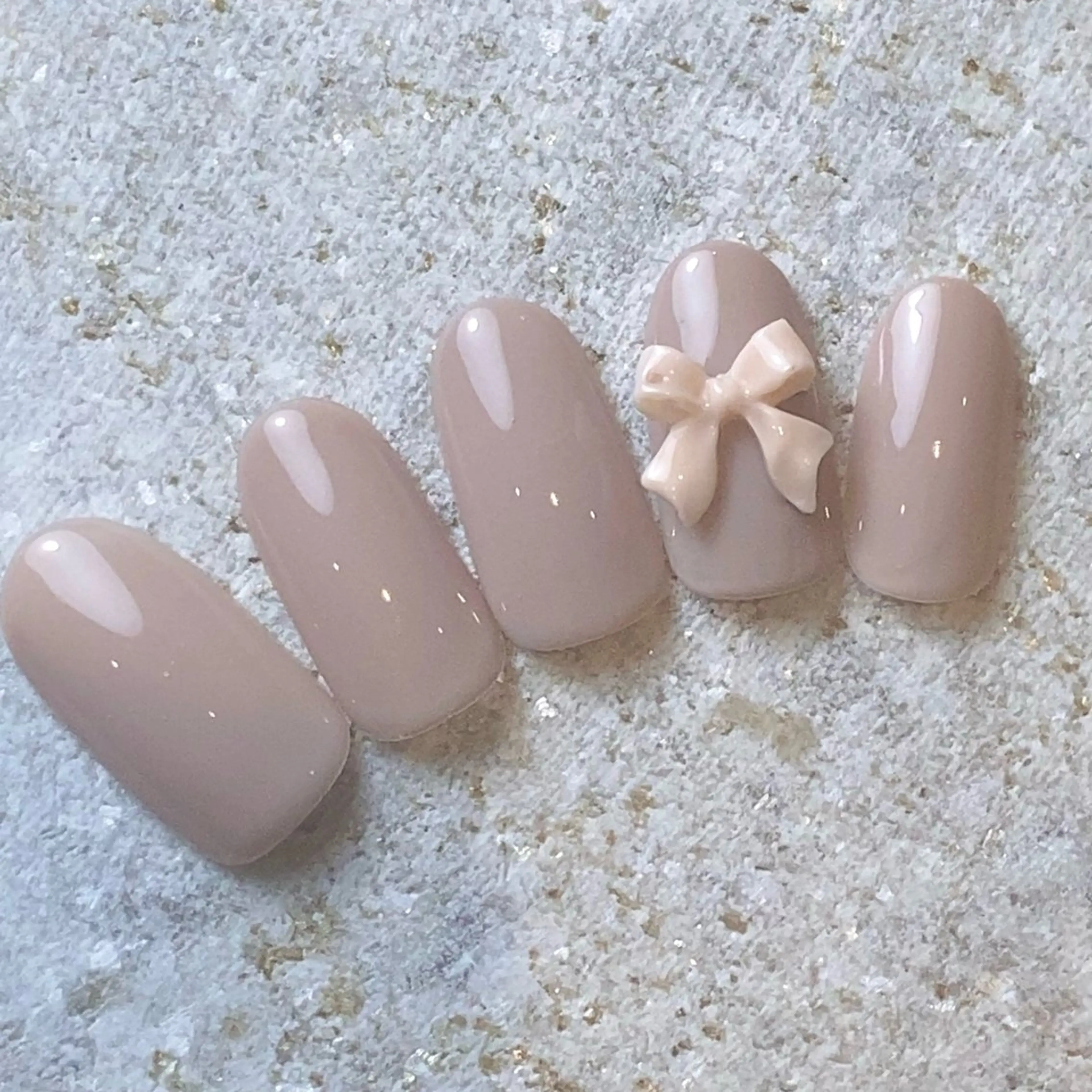 🆕【予約時申請で初回自爪ソフトジェルオフ無料】リボン🎀ネイル⋆⸜🧡⸝⋆パラジェル+¥1,100の写真