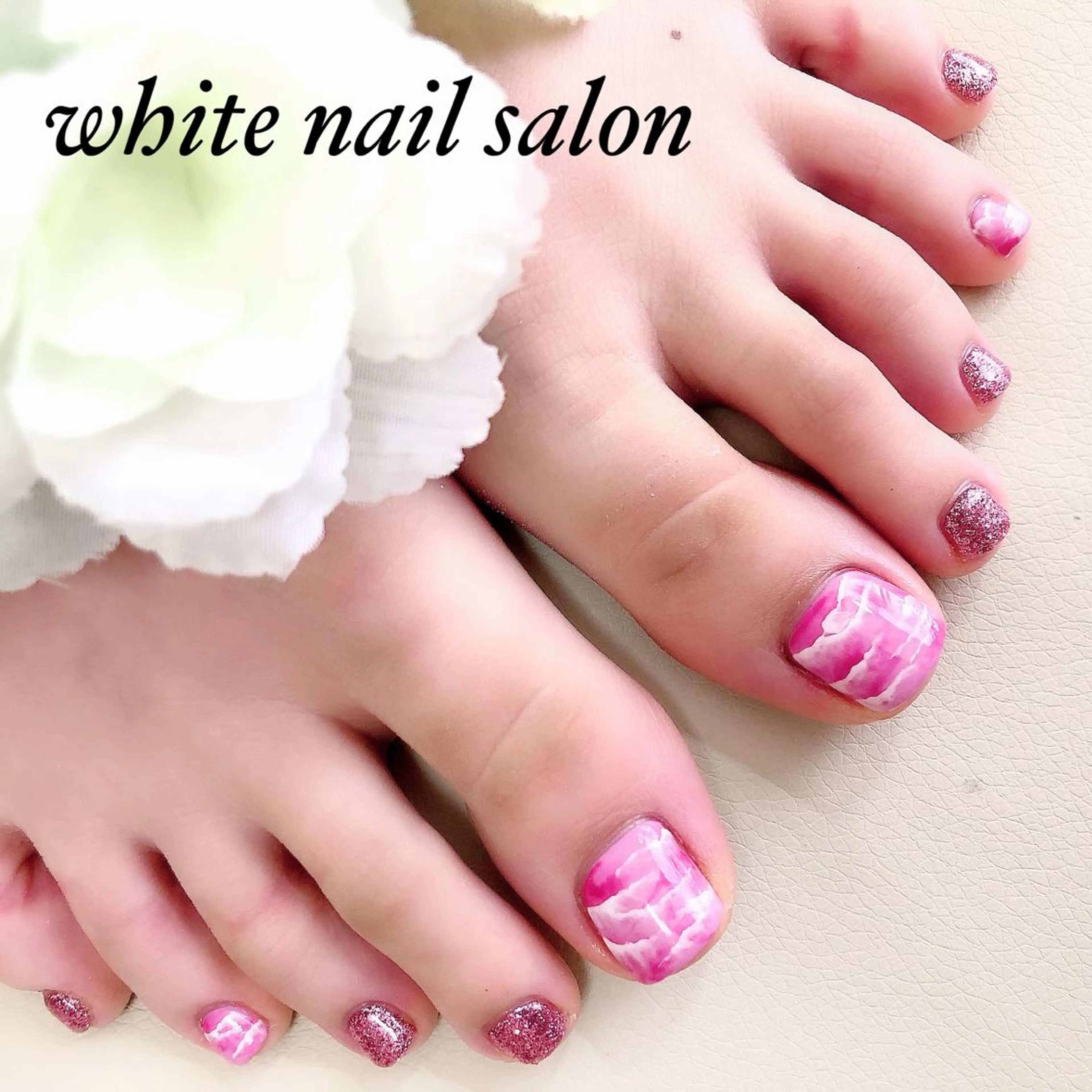 ネイル アートネイル フレンチネイル ジェルネイル ハードジェル 持ち込み フットネイル white nail salonのネイルデザイン