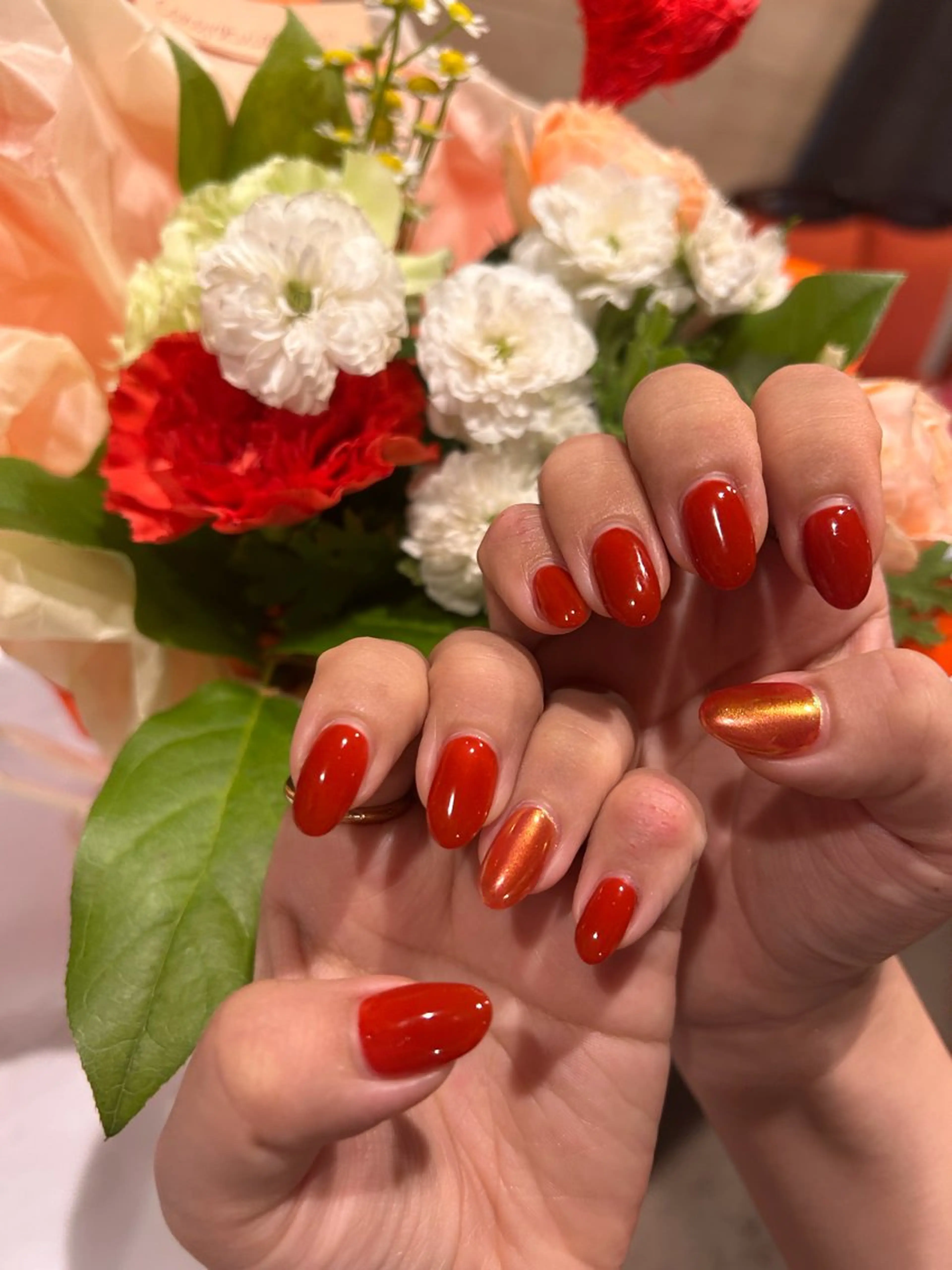 ネイル ジェルネイル ミラーネイル ワンカラーネイル ハンドネイル FUKA🪞 渋谷ネイルのネイルデザイン