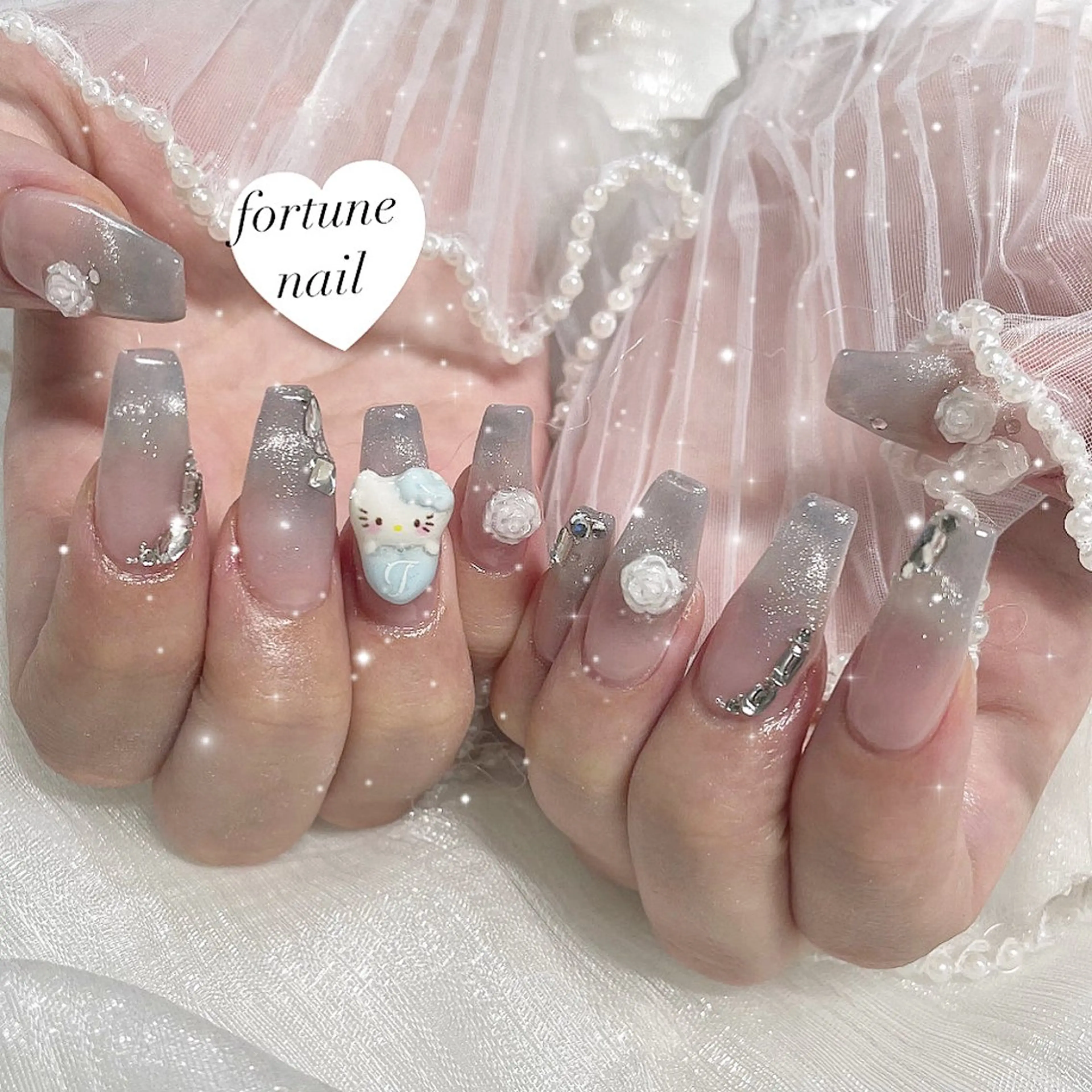 ネイル ブルー ハンドネイル ☆saori ☆のネイルデザイン