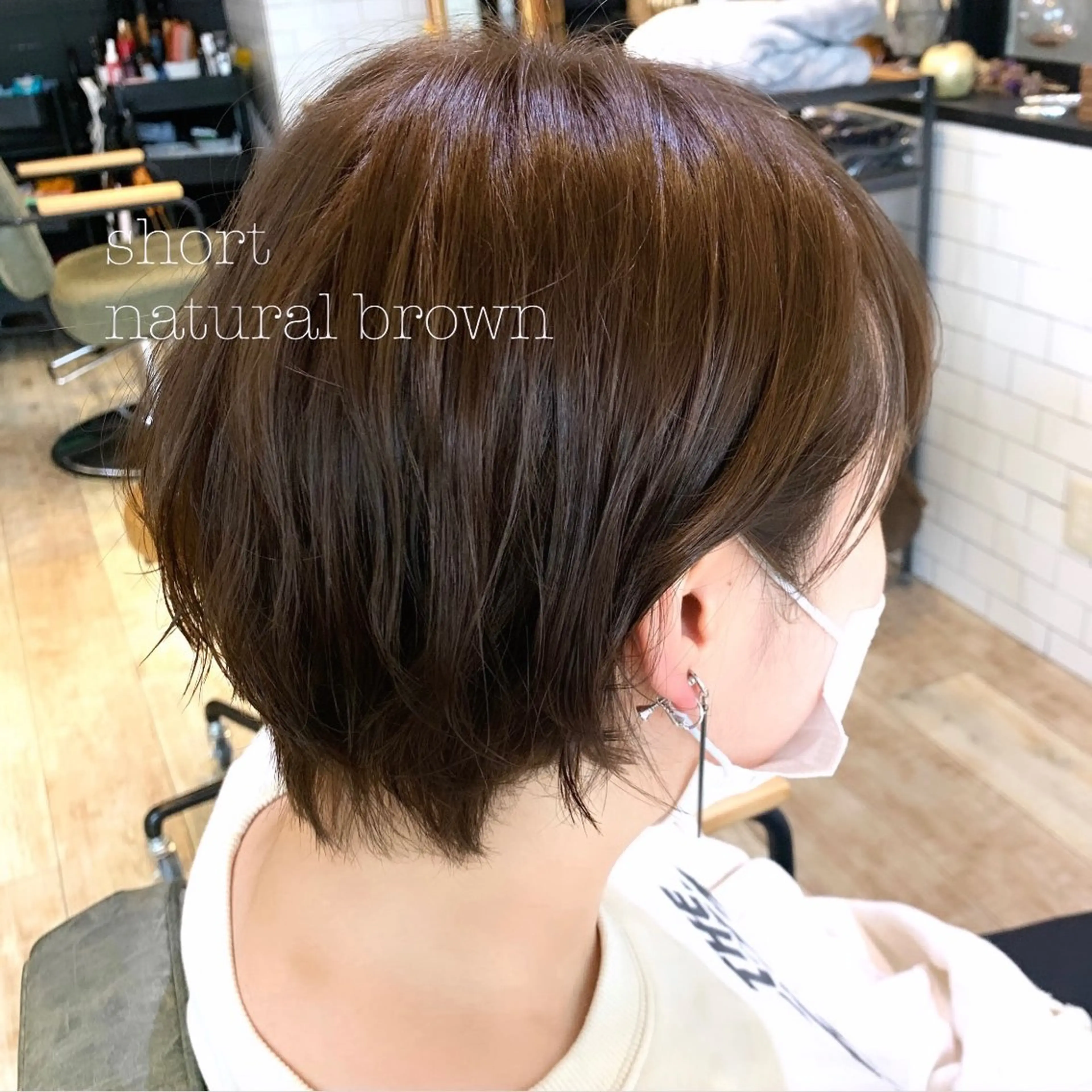 ショート カラー ブラウンカラー くせ毛 ショートヘア GO TODAY 原宿本店所属・似合わせカット得意 💛RENA💛のヘアスタイル