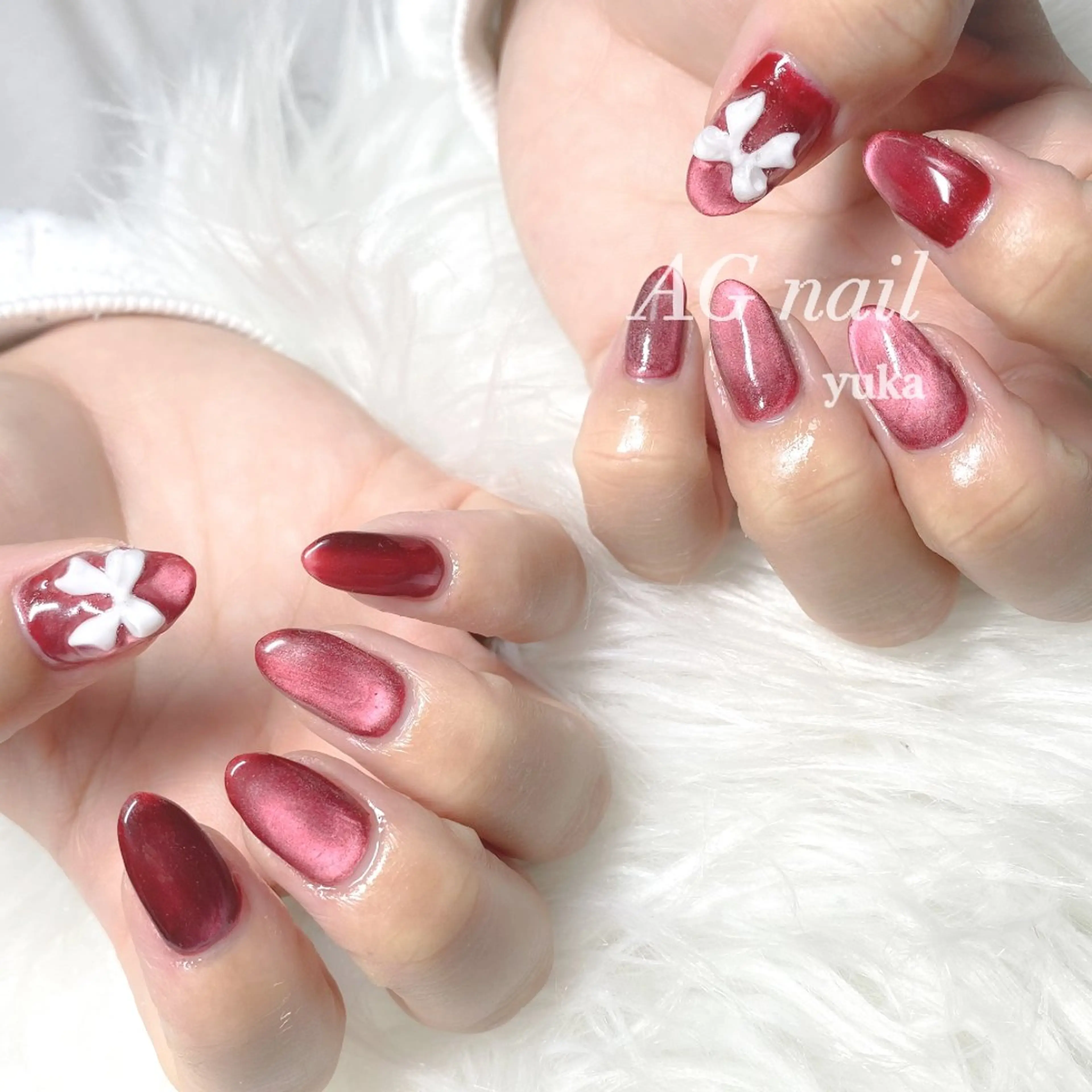 ネイル マグネットネイル ワンカラーネイル ハンドネイル AG nail 〚　yuka　〛のネイルデザイン