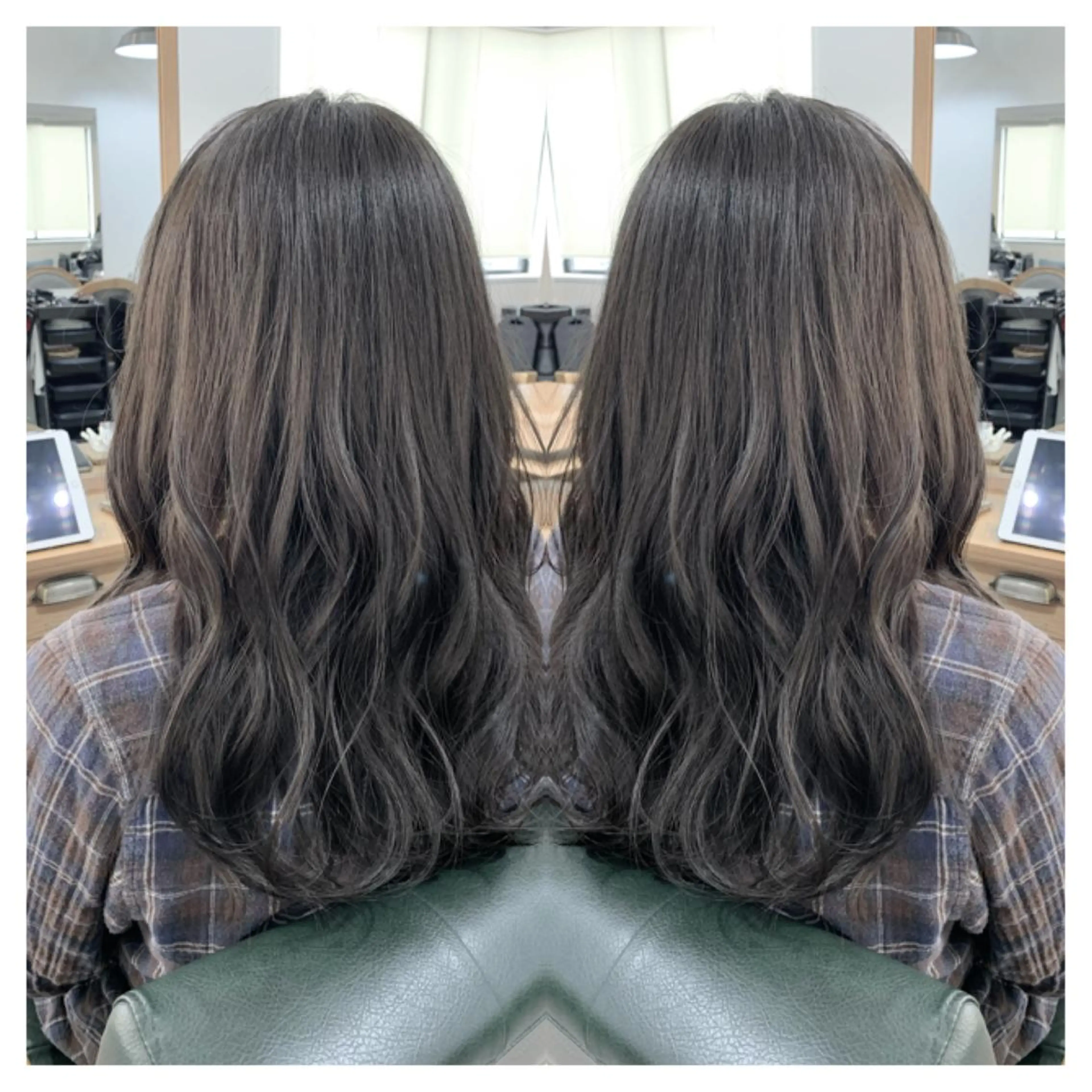 セミロング カラー ヘアカラー トリートメント 村山 茉衣のヘアスタイル