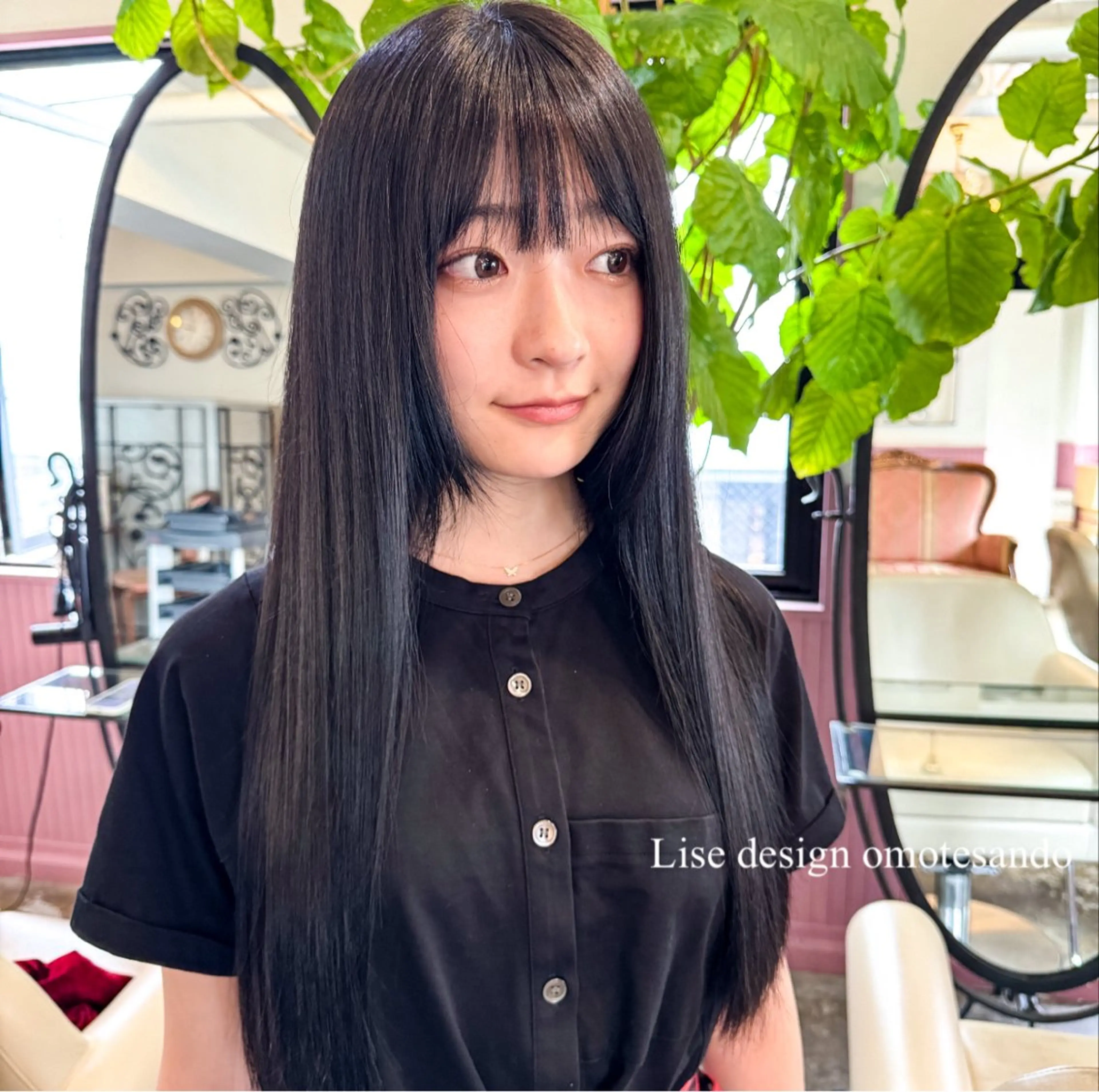 ロング カラー パーマ ヘアアレンジ 表参道Lise おおいしおりのヘアスタイル