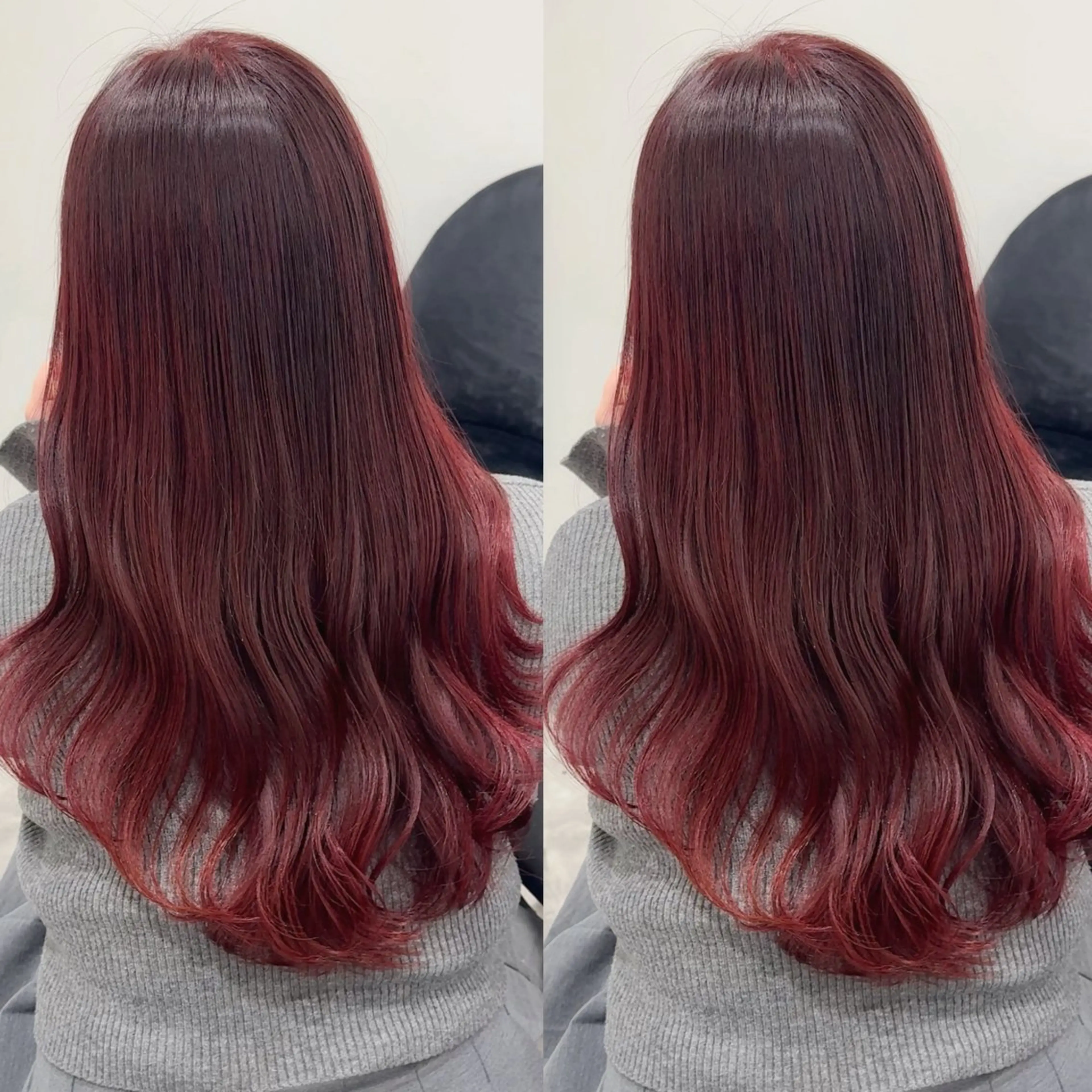 ロング カラー ブリーチ ダブルカラー ブリーチなしカラー ヘアカラー 渋谷/ブリーチなし カラー/ひなののヘアスタイル