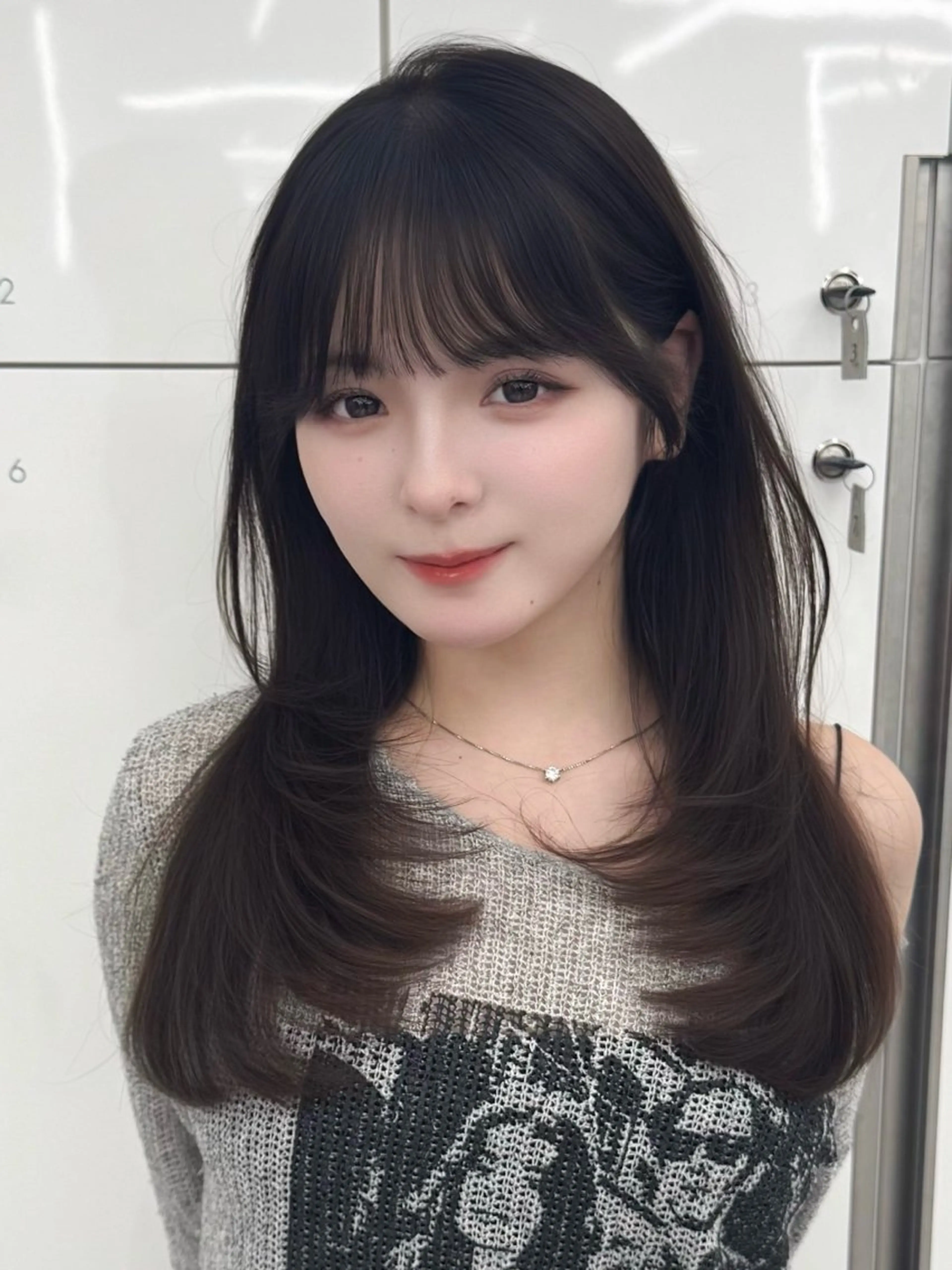 ミディアム カラー ヘアアレンジ カット ヘアカラー トリートメント 顔周り&ミディアム 特化/池袋/kokiのヘアスタイル