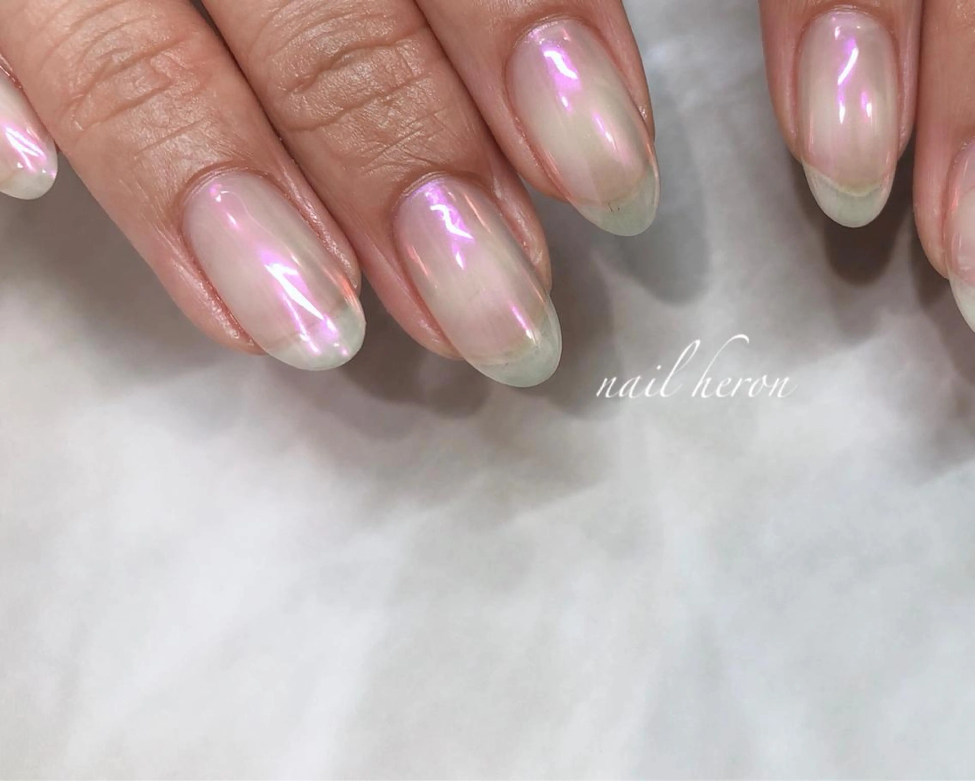 ネイル オーロラネイル クリアネイル ハンドネイル nail heron所属・saki_ nail heronのその他イメージ