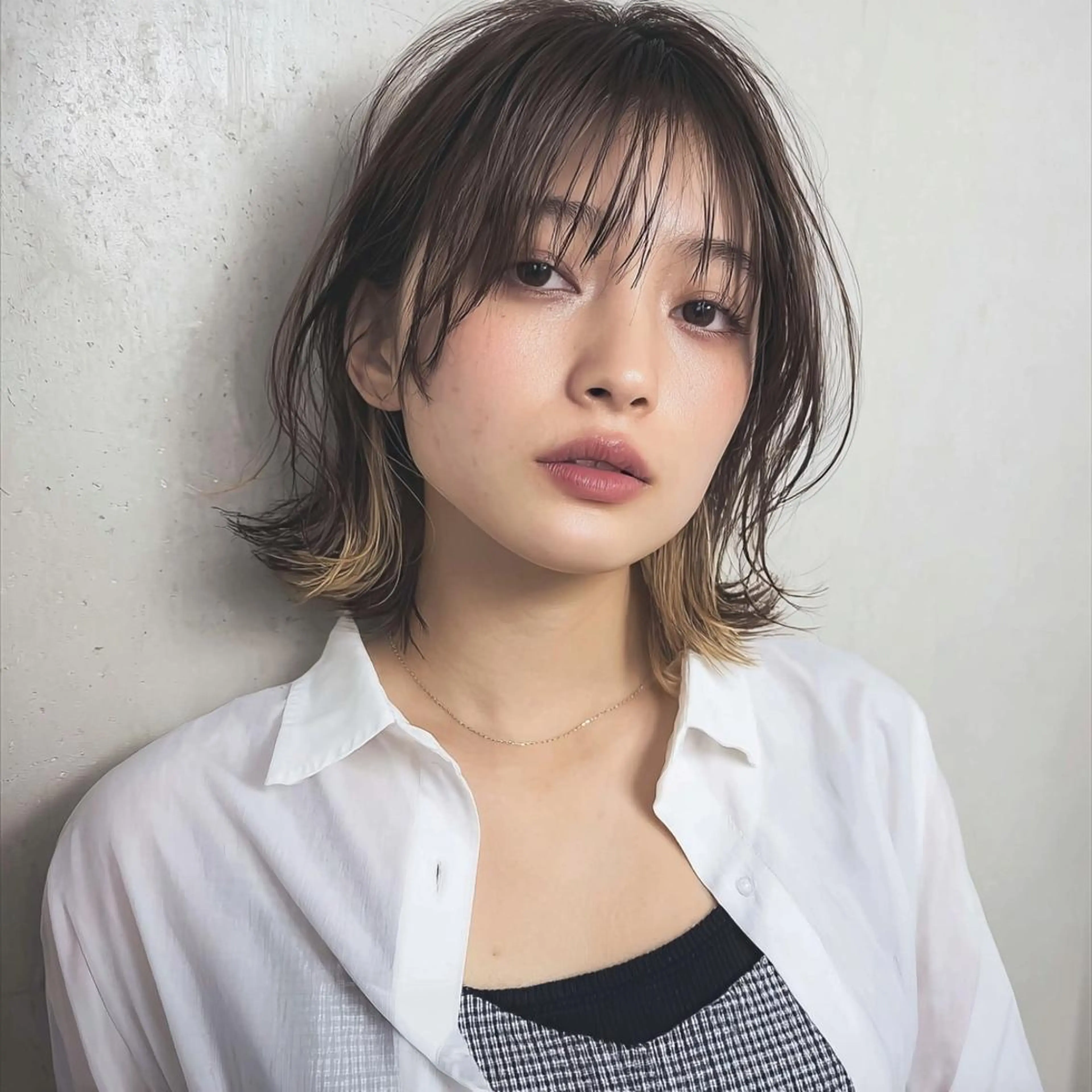 カラー 韓国レイヤーカット✨ 縮毛矯正　原田 優作のヘアスタイル