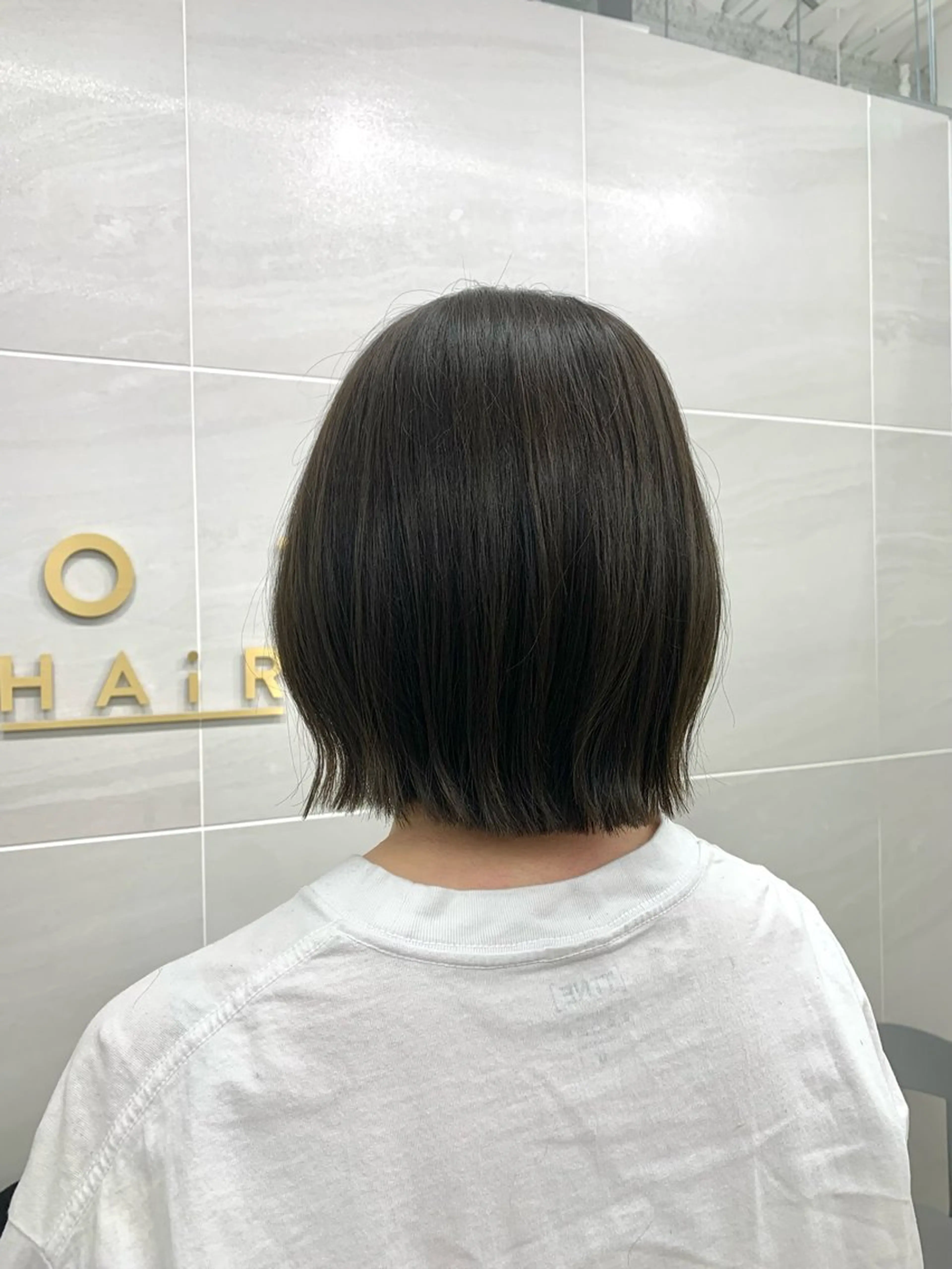 ミディアム カラー グレージュ オリーブグレージュ オリーブグレー ボブ 本格ヘッドスパ🌿 ×ヘア　佐藤のヘアスタイル