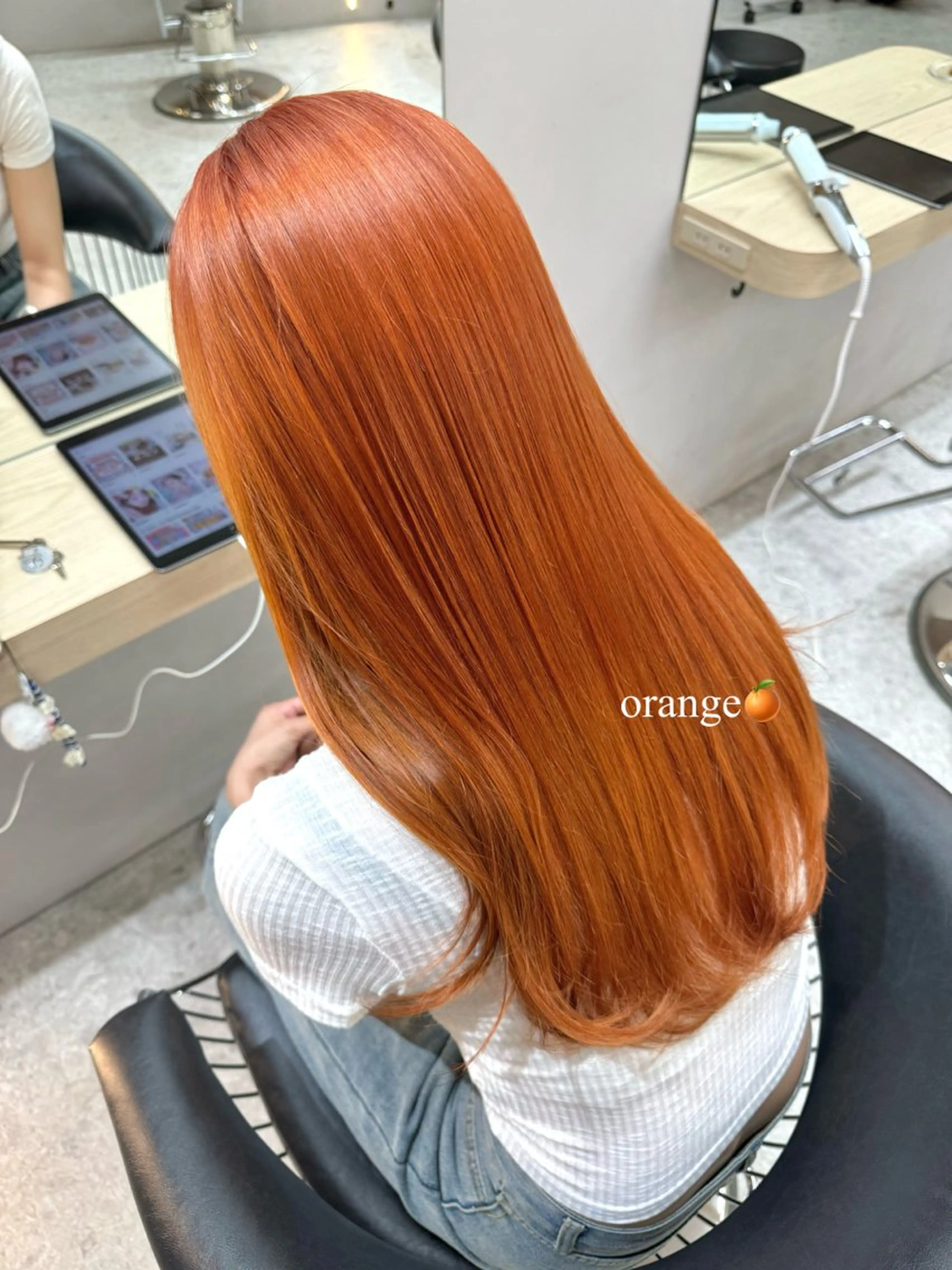 カラー オレンジ Ayuki /福岡美容室のヘアスタイル