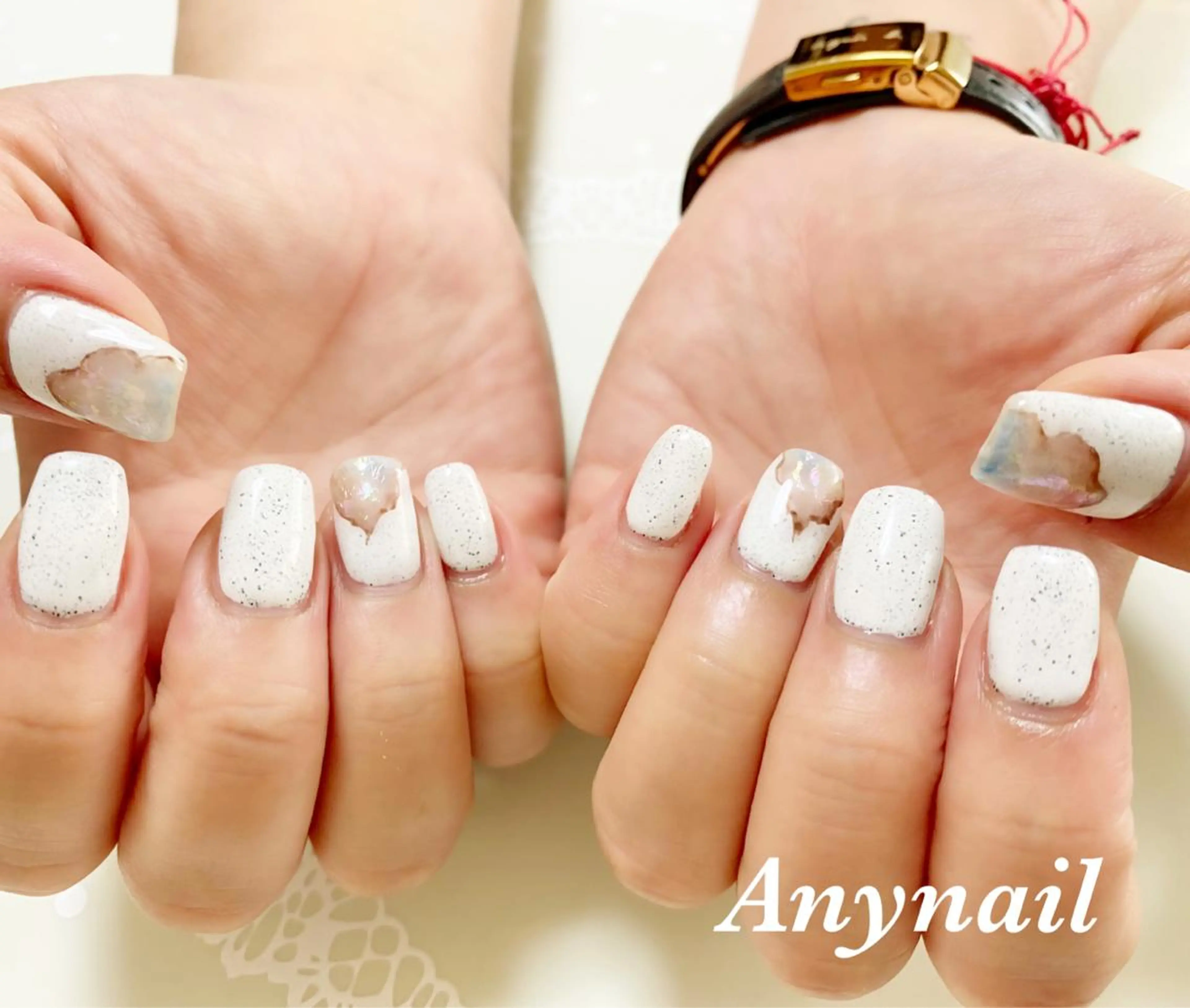 ネイル アートネイル ブルー ジェルネイル ワンカラーネイル 夏ネイル ハンドネイル 岩澤 恵子のネイルデザイン