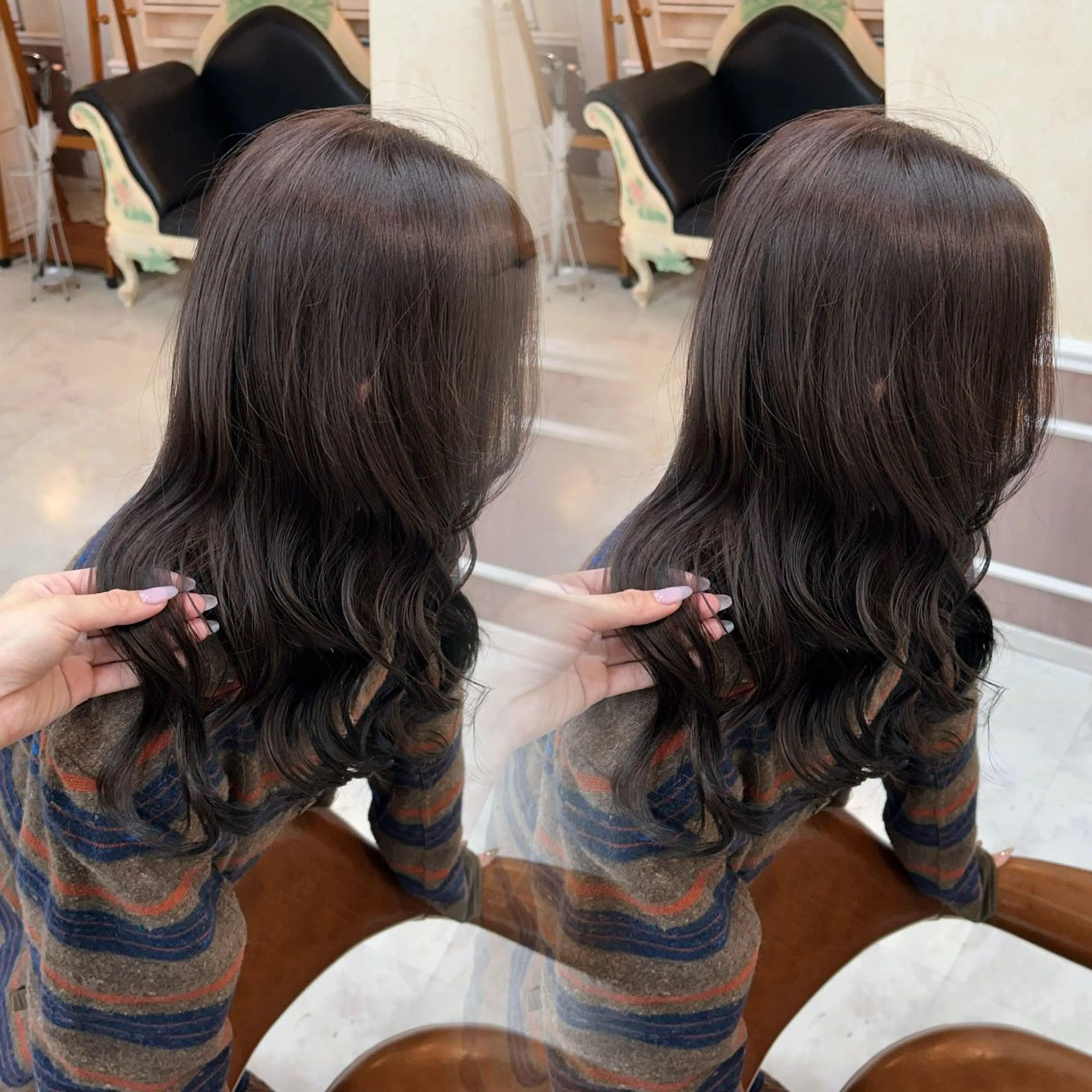 ミディアム カラー ヘアカラー PELE manaのヘアスタイル