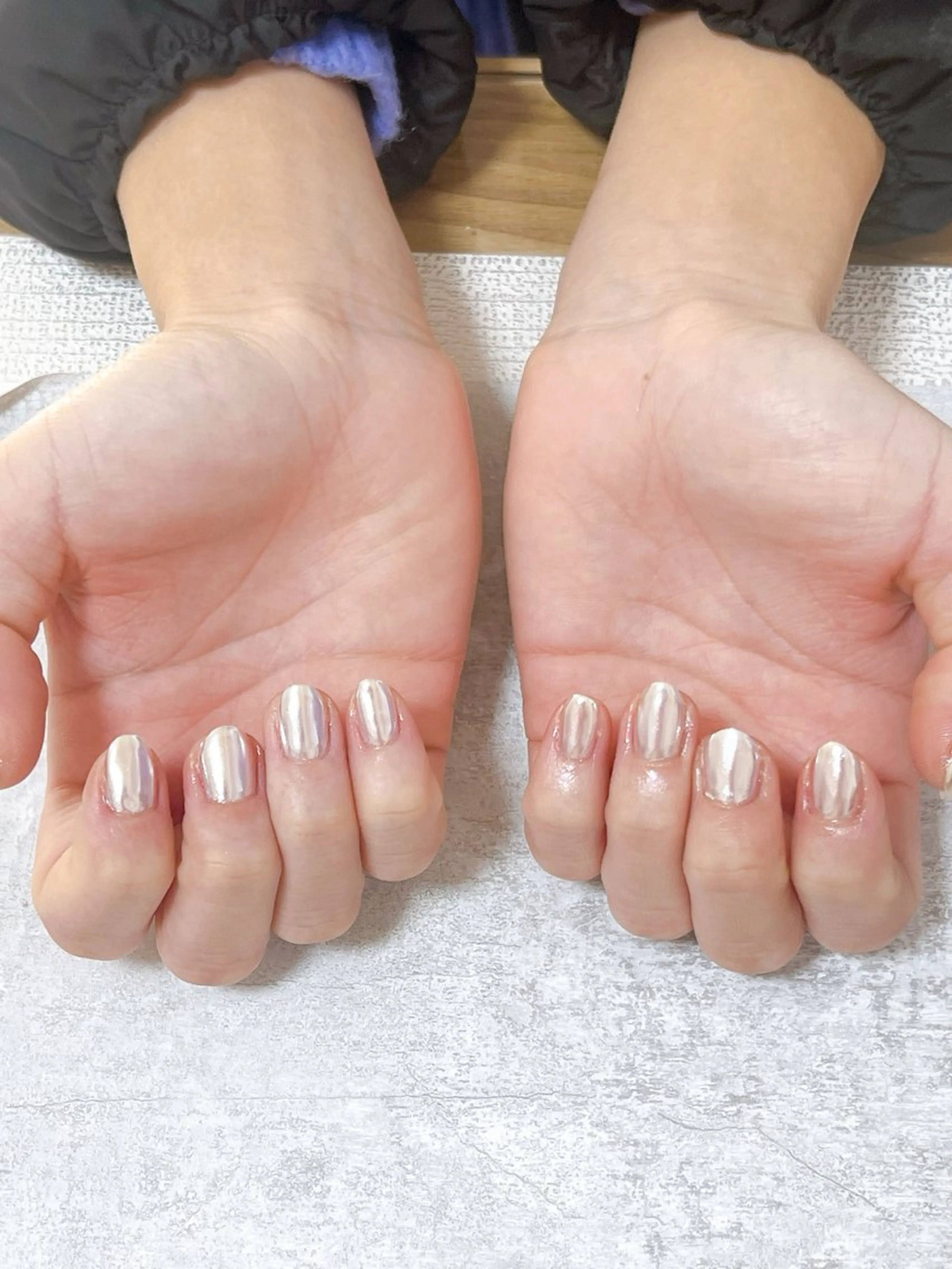 ネイル オーロラネイル フットネイル フレンチネイル ジェルネイル ハート ハンドネイル Mogu nail 二子玉川のネイルデザイン