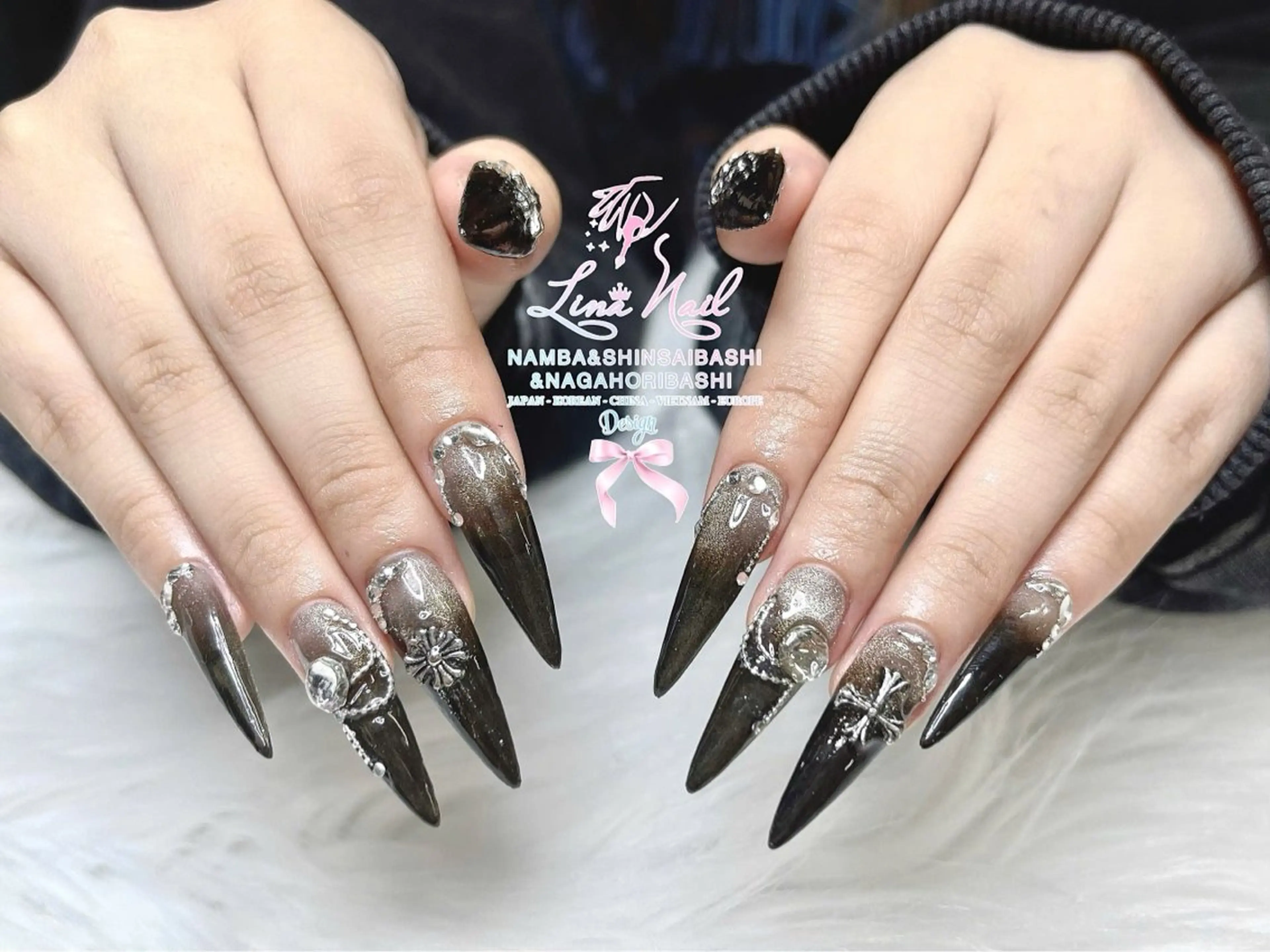 ネイル アートネイル フットネイル 韓国ネイル ロングネイル 持ち込み リナネイル 長堀橋店/東心斎橋店のネイルデザイン