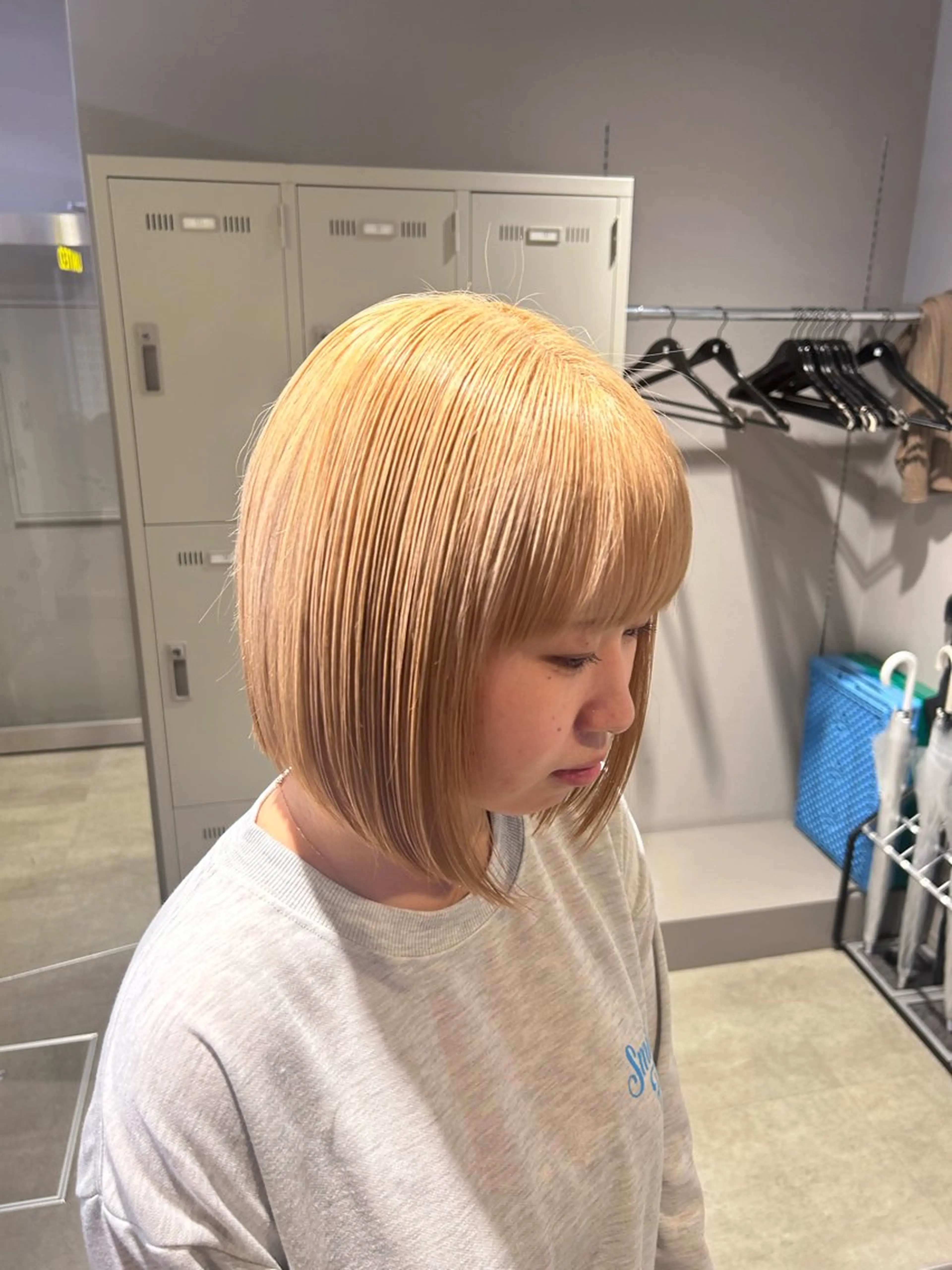 ミディアム カラー パーマ ヘアアレンジ メンズ キッズ ブリーチなしカラー/ ブラウン/レイヤーのヘアスタイル