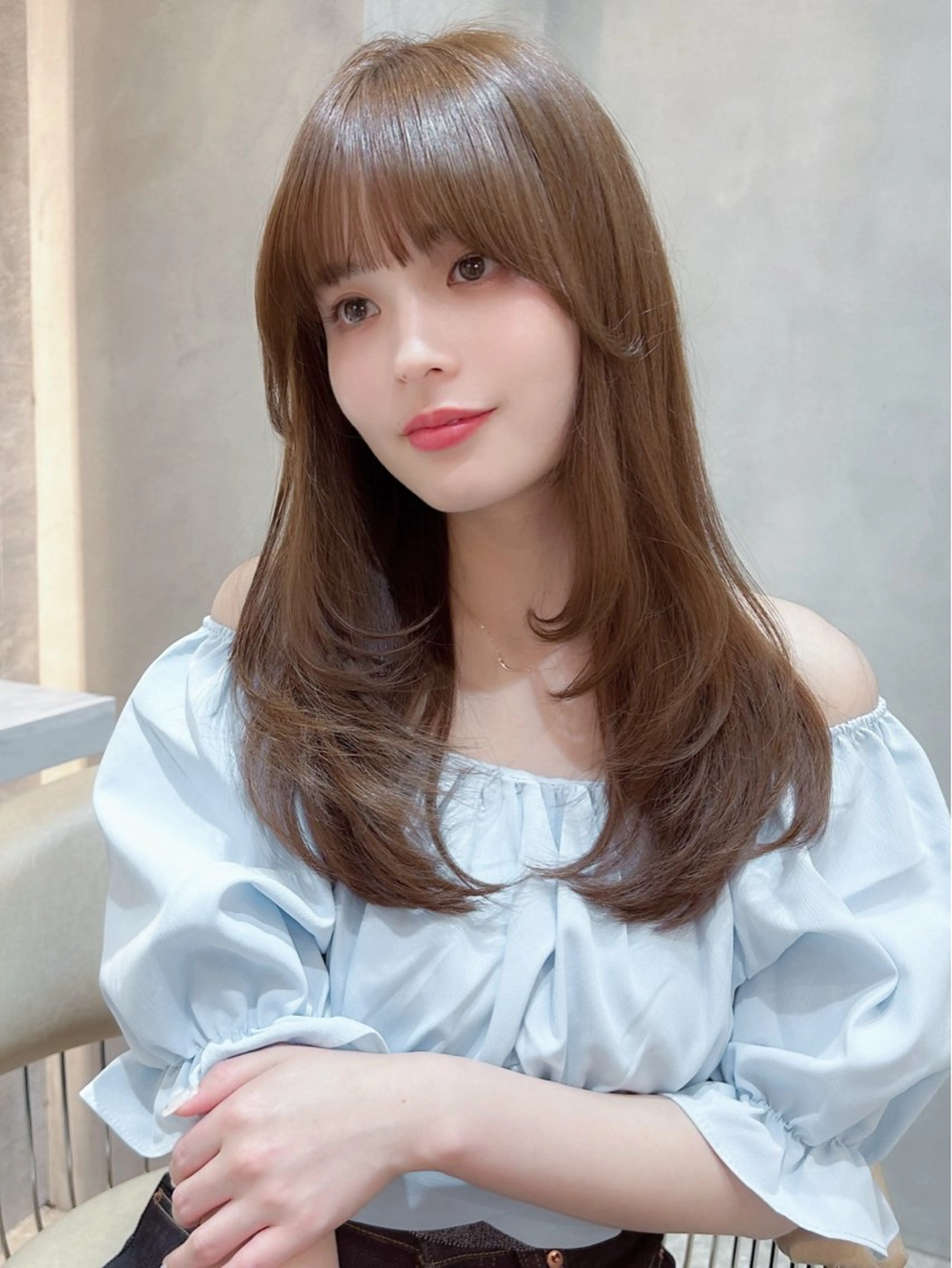 ロング 韓国風ヘア レイヤーカット カット ヘアカラー トリートメント 韓国ヘア🇰🇷／艶 カラー🫧/木村和生のヘアスタイル