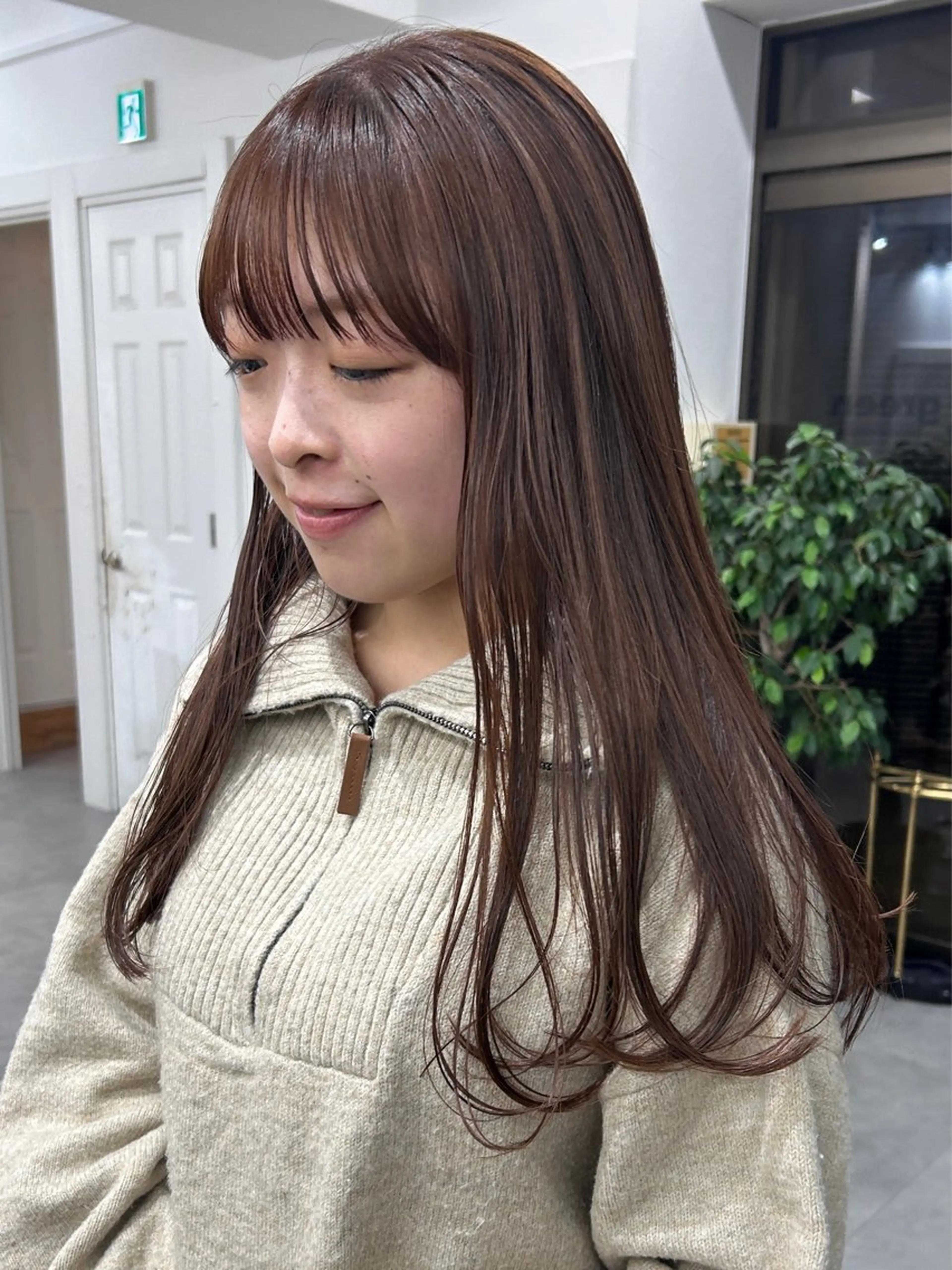 ロング カラー カット ヘアカラー トリートメント レイヤーボブ/ 艶カラー/サナ🌼のヘアスタイル