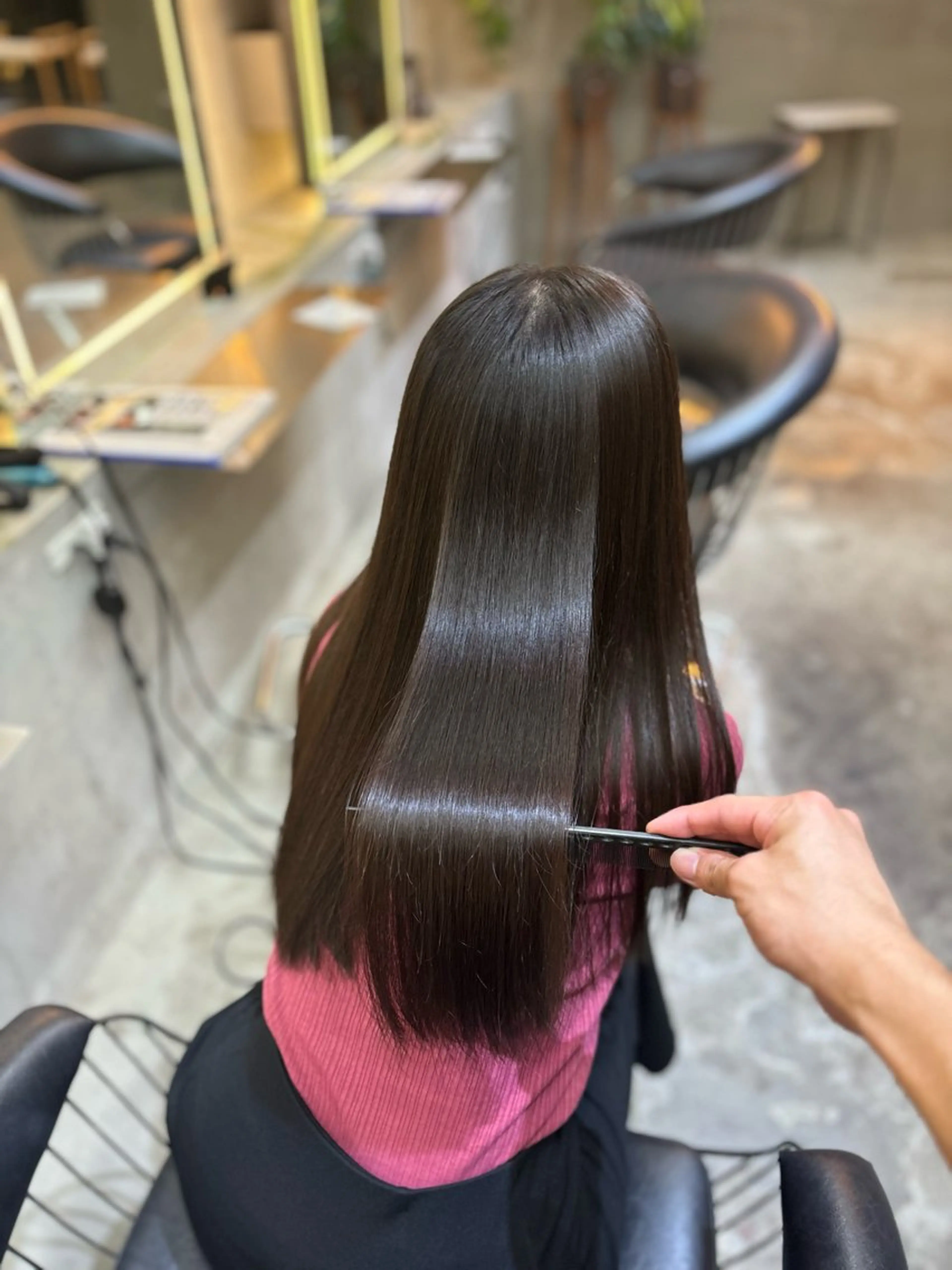 ロング 縮毛矯正 縮毛矯正 Lond表参道店所属・うる艶縮毛カラー✨ たいよう☀️のヘアスタイル