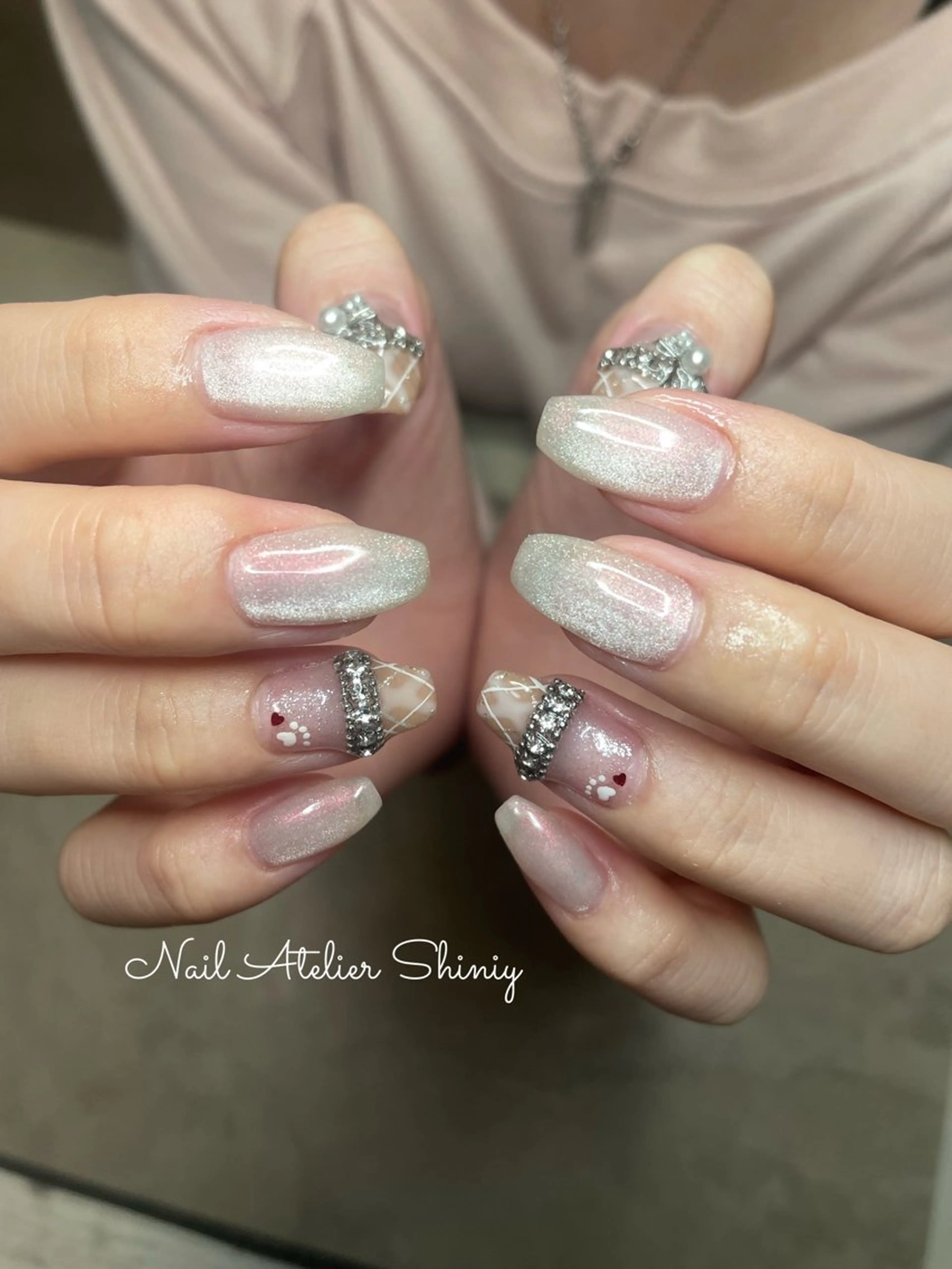 ネイル リボン ハンドネイル ネイル＆脱毛サロン ユイカのネイルデザイン