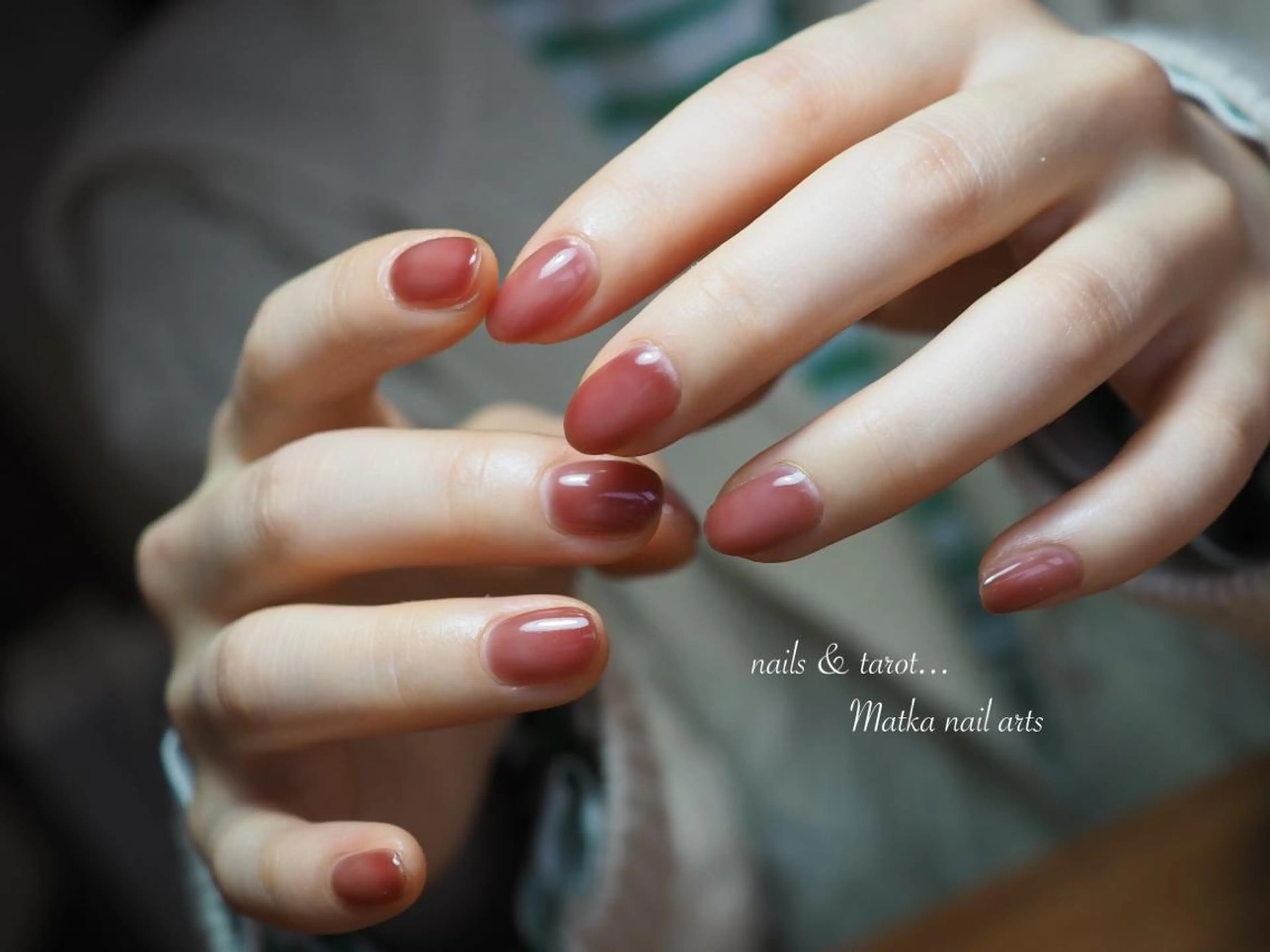 ネイル ブラウン ワンカラーネイル ピンク ネイルとタロット/ ユウのその他イメージ