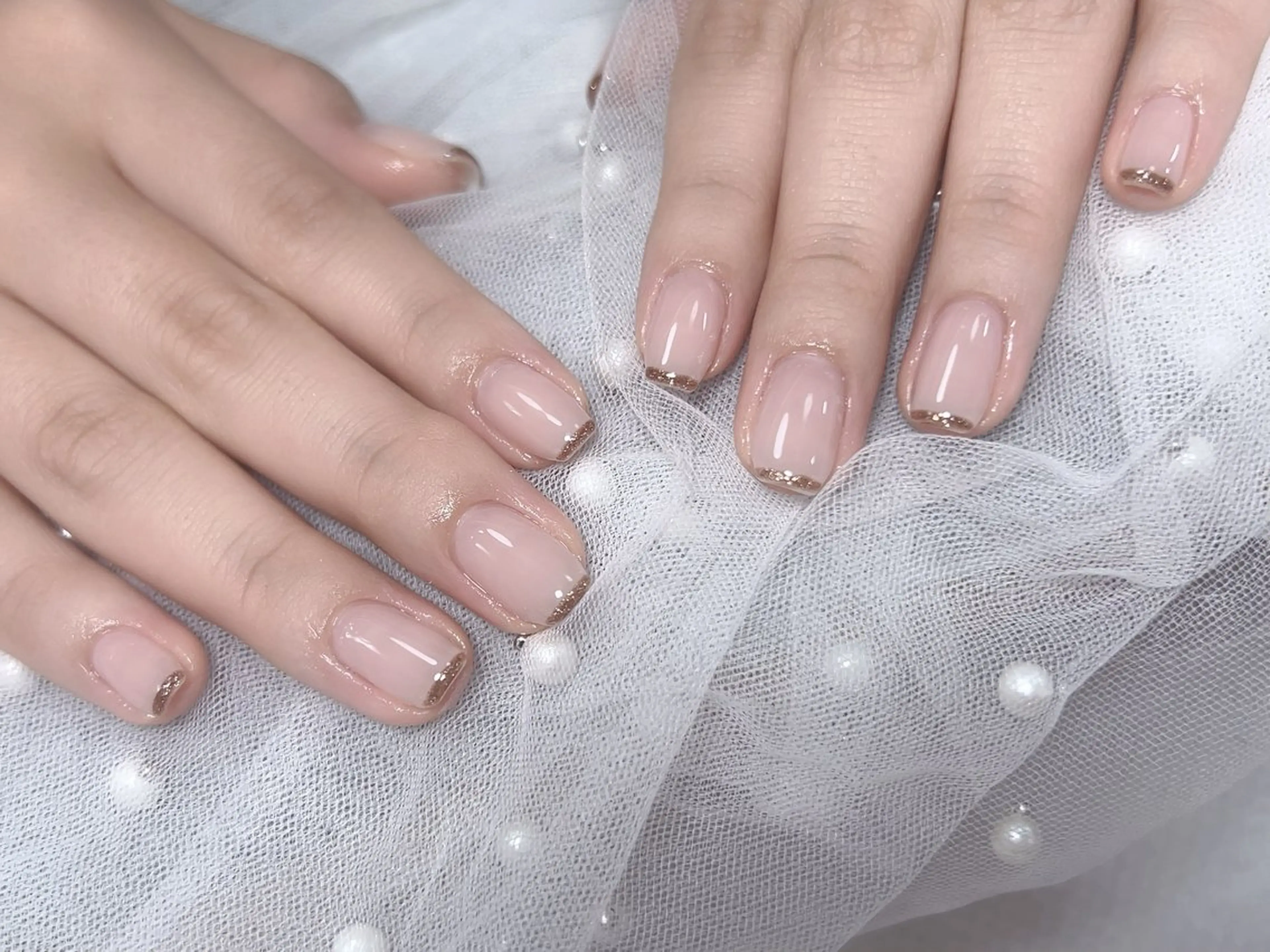 ネイル オーロラネイル 成人式 長さ出し フットネイル 韓国ネイル ハンドネイル Nail NaNaのネイルデザイン