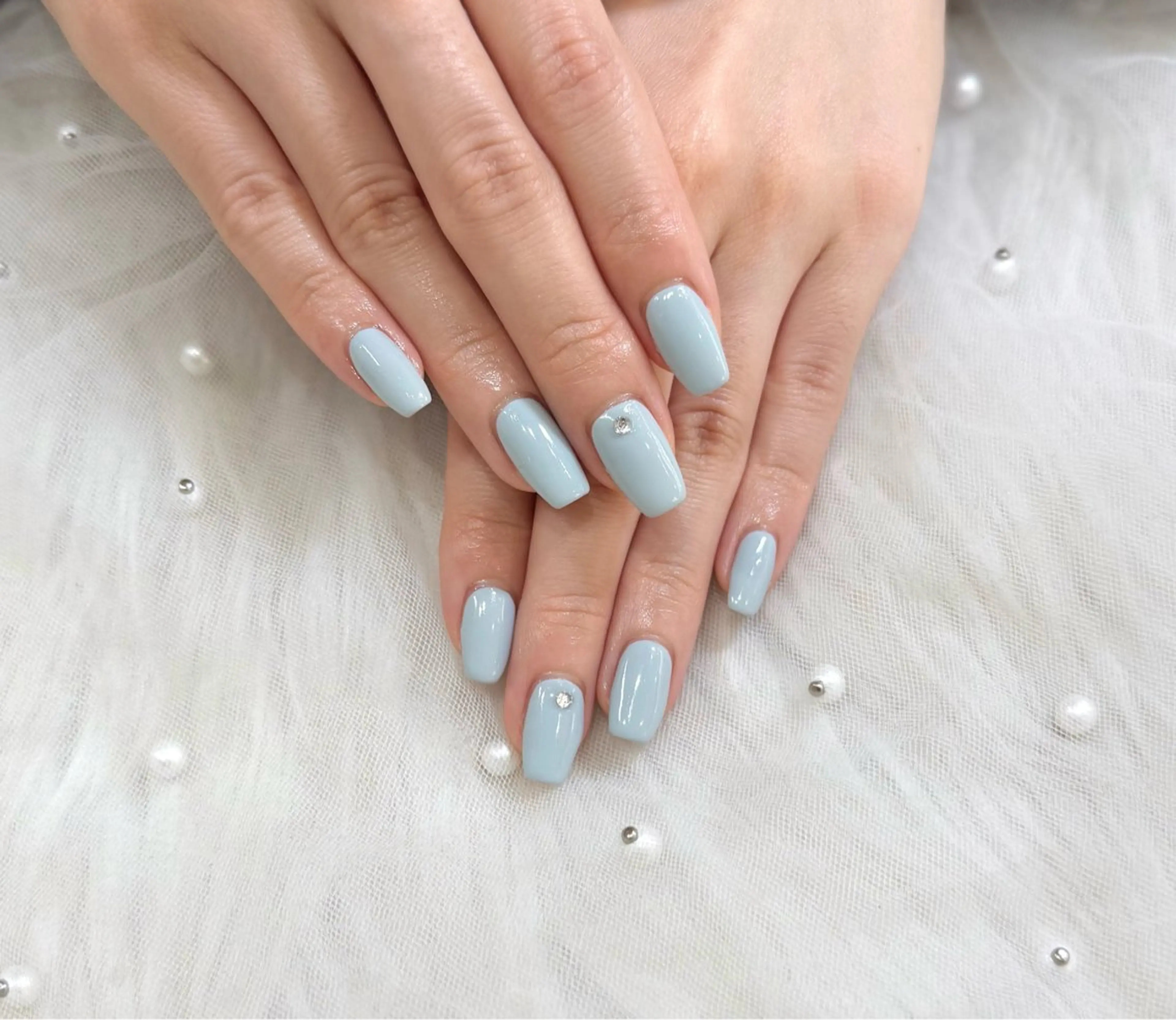 ネイル ワンカラーネイル ハンドネイル Laulea昭島🎀 Jr YUU 🎀のネイルデザイン