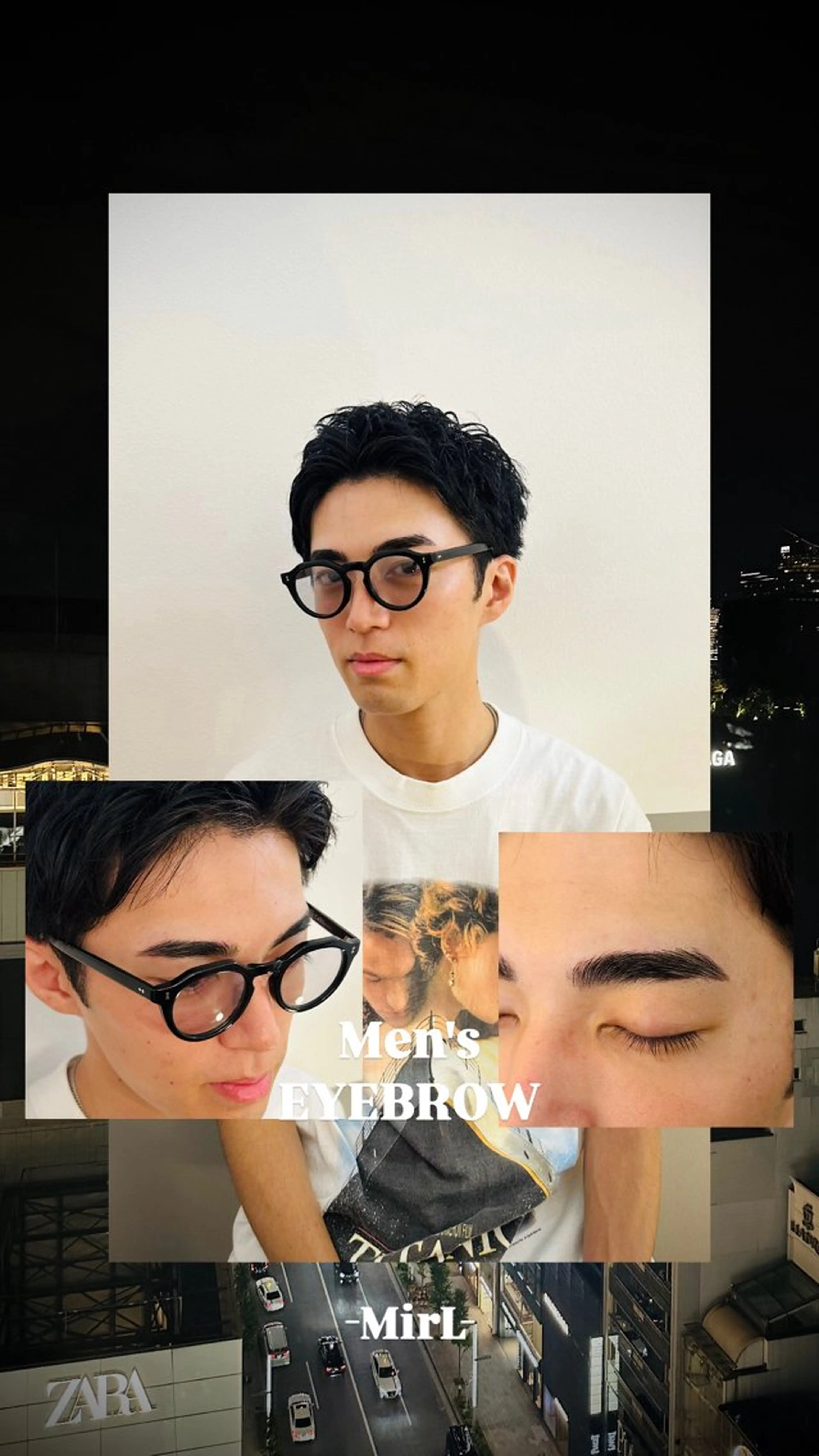 メンズ アイブロウ メンズパーマ 眉毛ワックス脱毛 銀座/パリジェンヌ /まつエク/MirLのマツエク・マツパデザイン