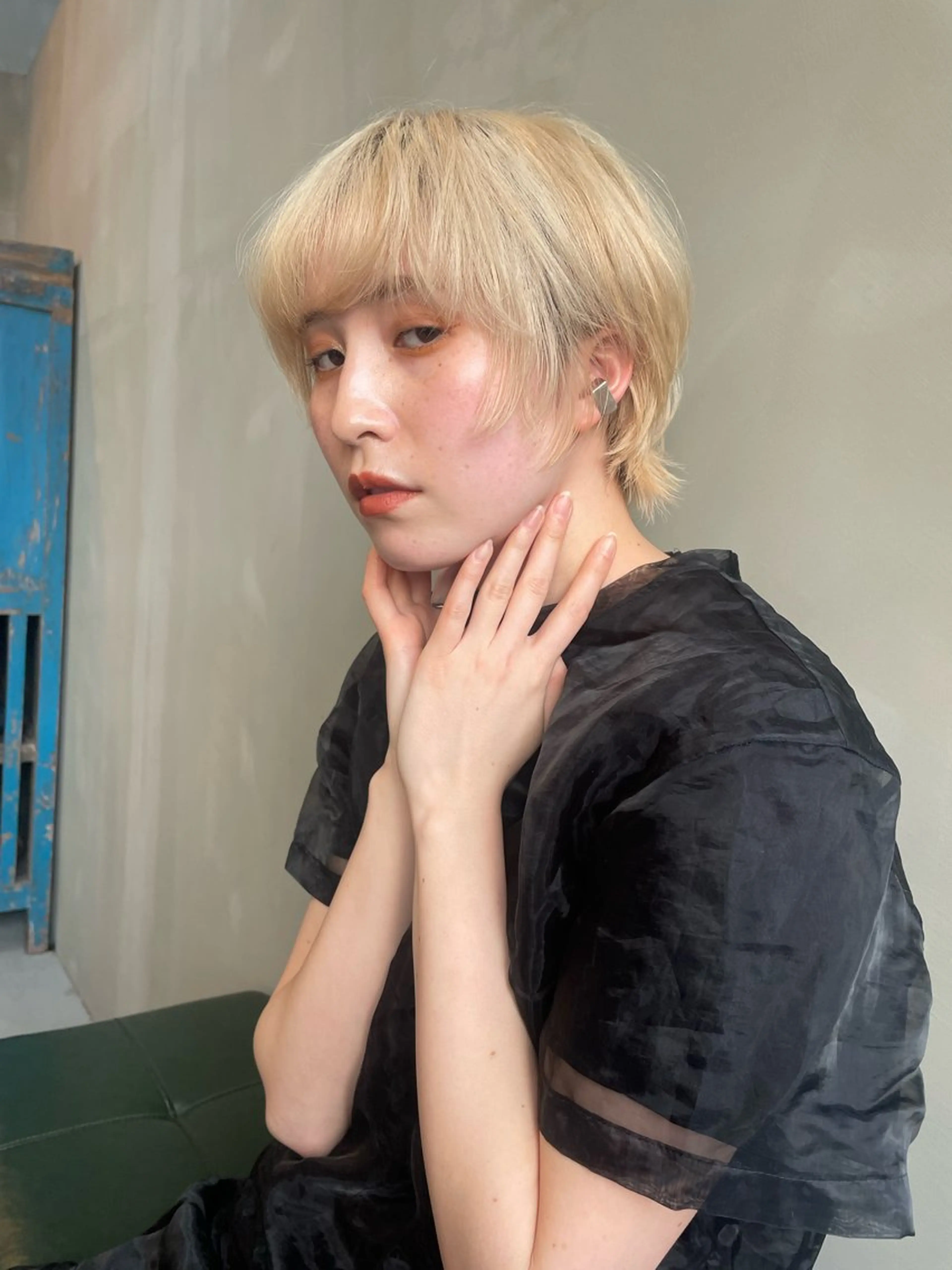 ショート カラー カット ヘアカラー トリートメント ショート/ボブ/ 心斎橋/宮脇美奈のヘアスタイル