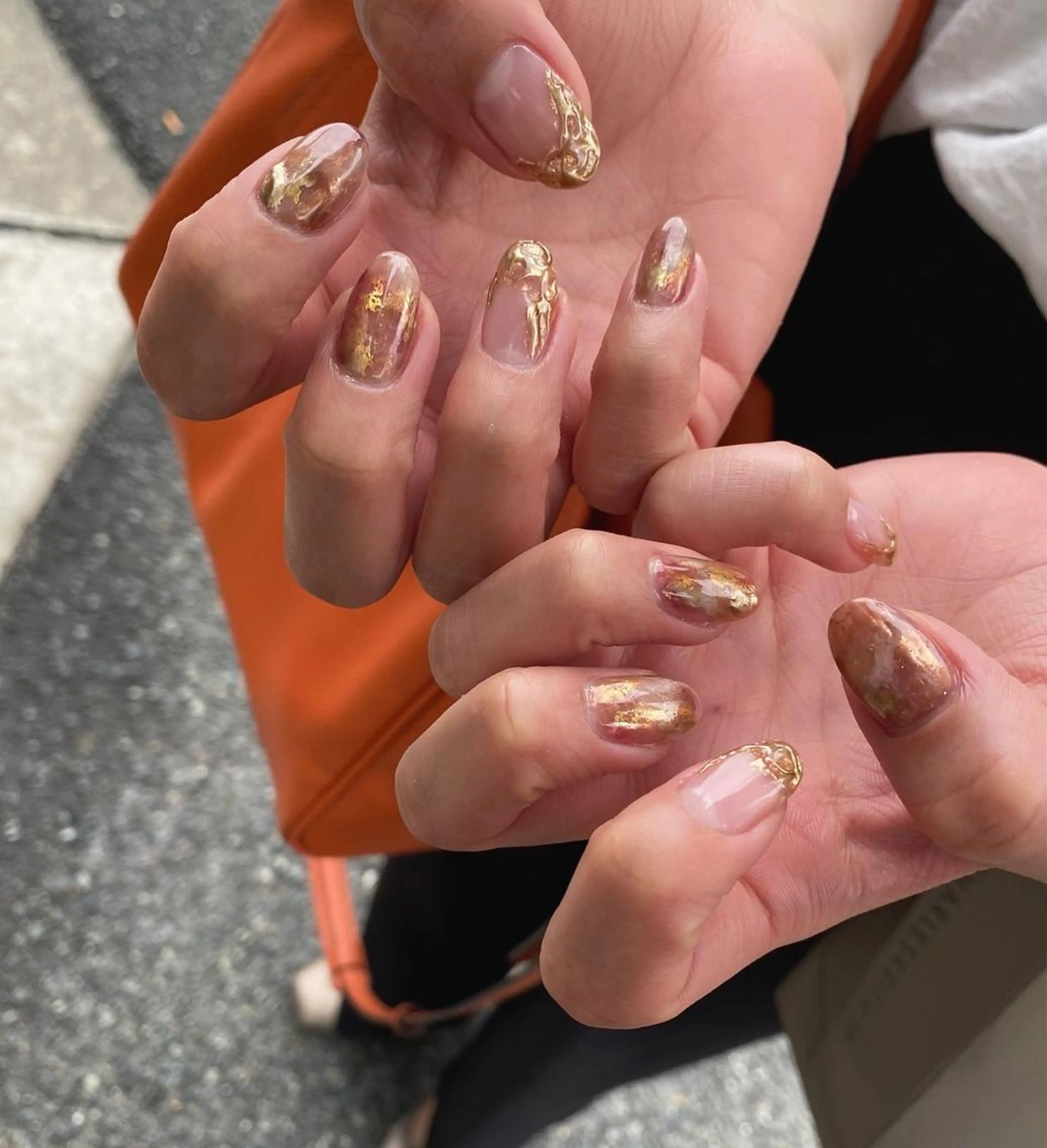 ネイル フレンチネイル ニュアンスネイル シンプルネイル PEEKABOO京橋 EYE&NAILのマツエク・マツパデザイン