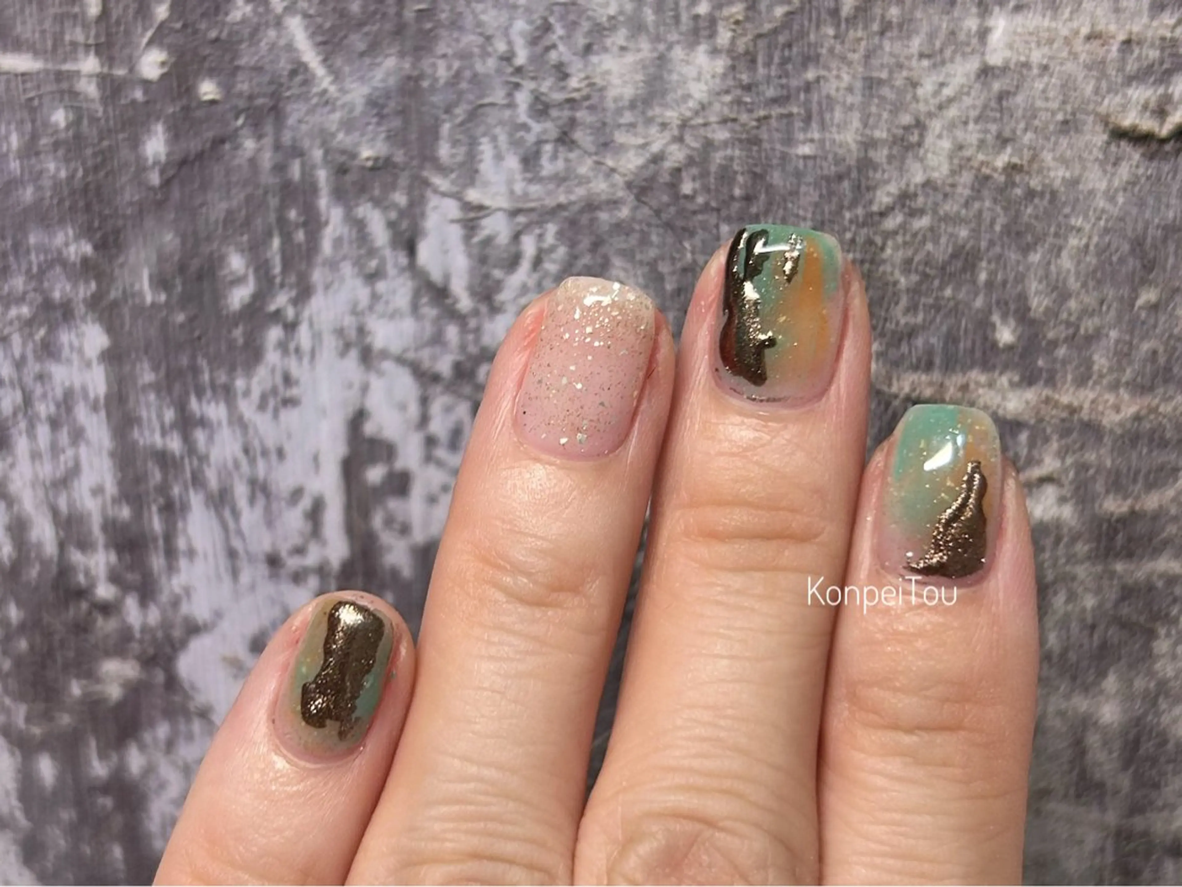 ネイル ハンドネイル おうちのネイルサロン konpeiTou〜こんぺいとう〜所属・おうちのネイルサロン KonpeiTouのネイルデザイン