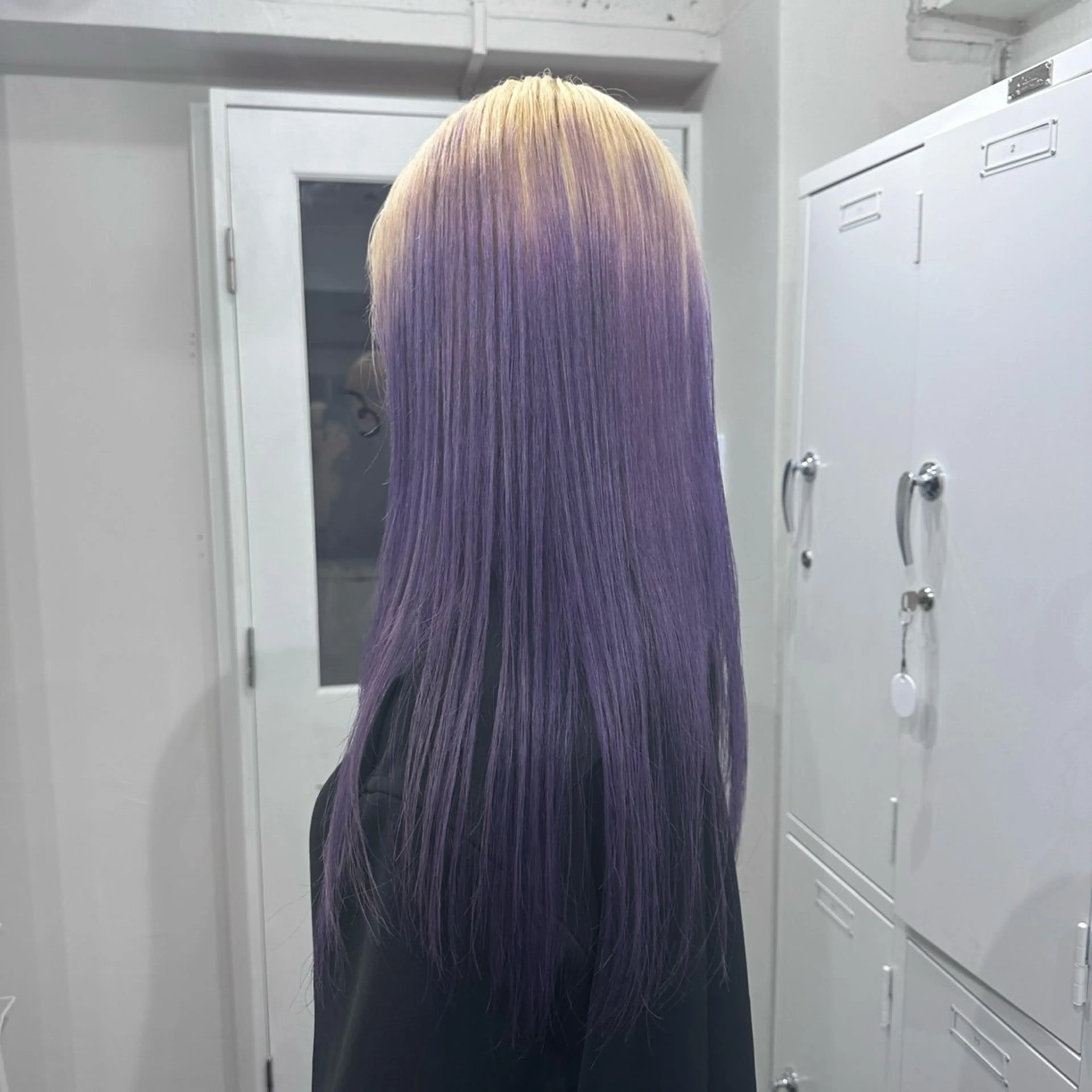 ロング ハイトーン/ウルフ /エクステ/ましろのヘアスタイル