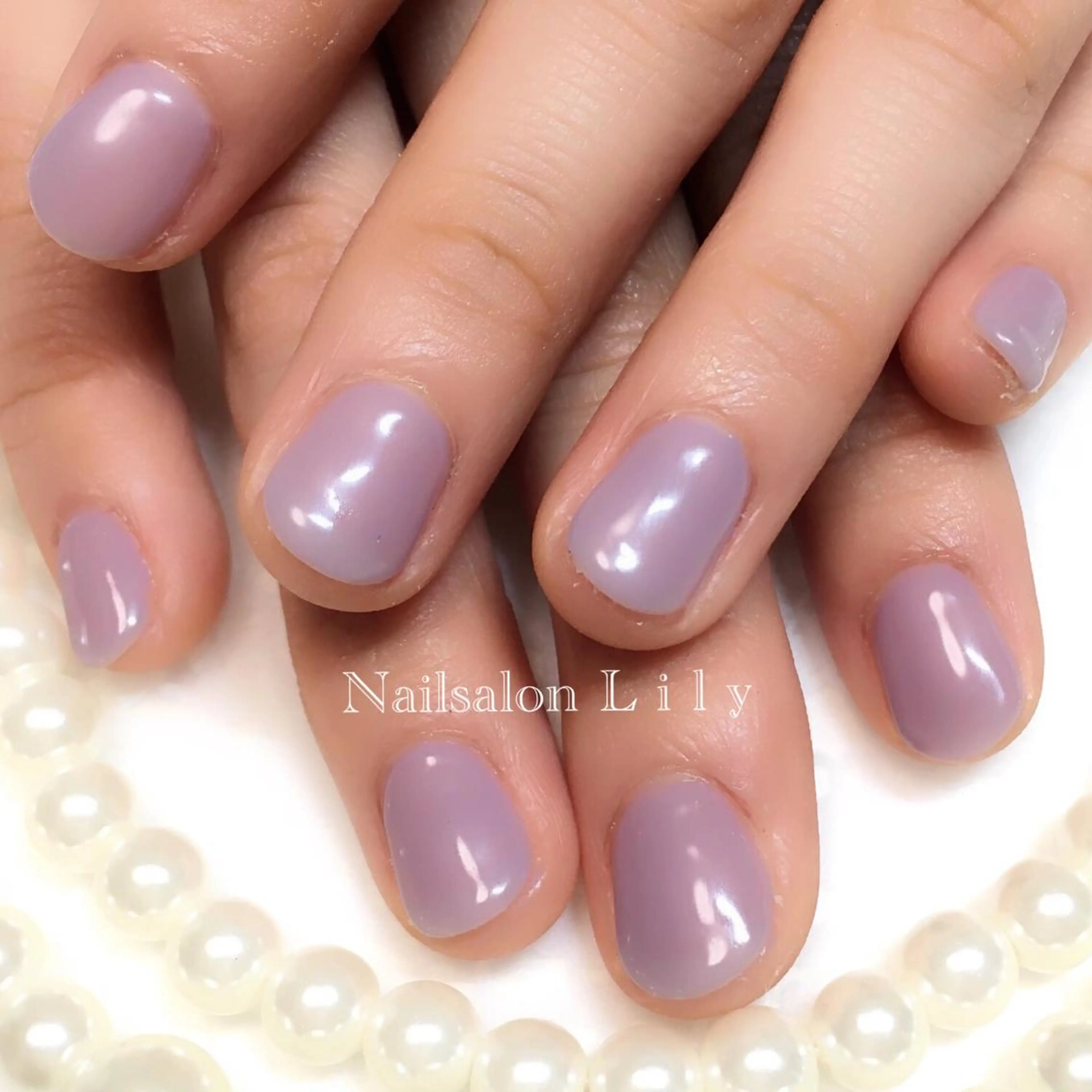 ネイル パープル Nailsalon Lilyのネイルデザイン