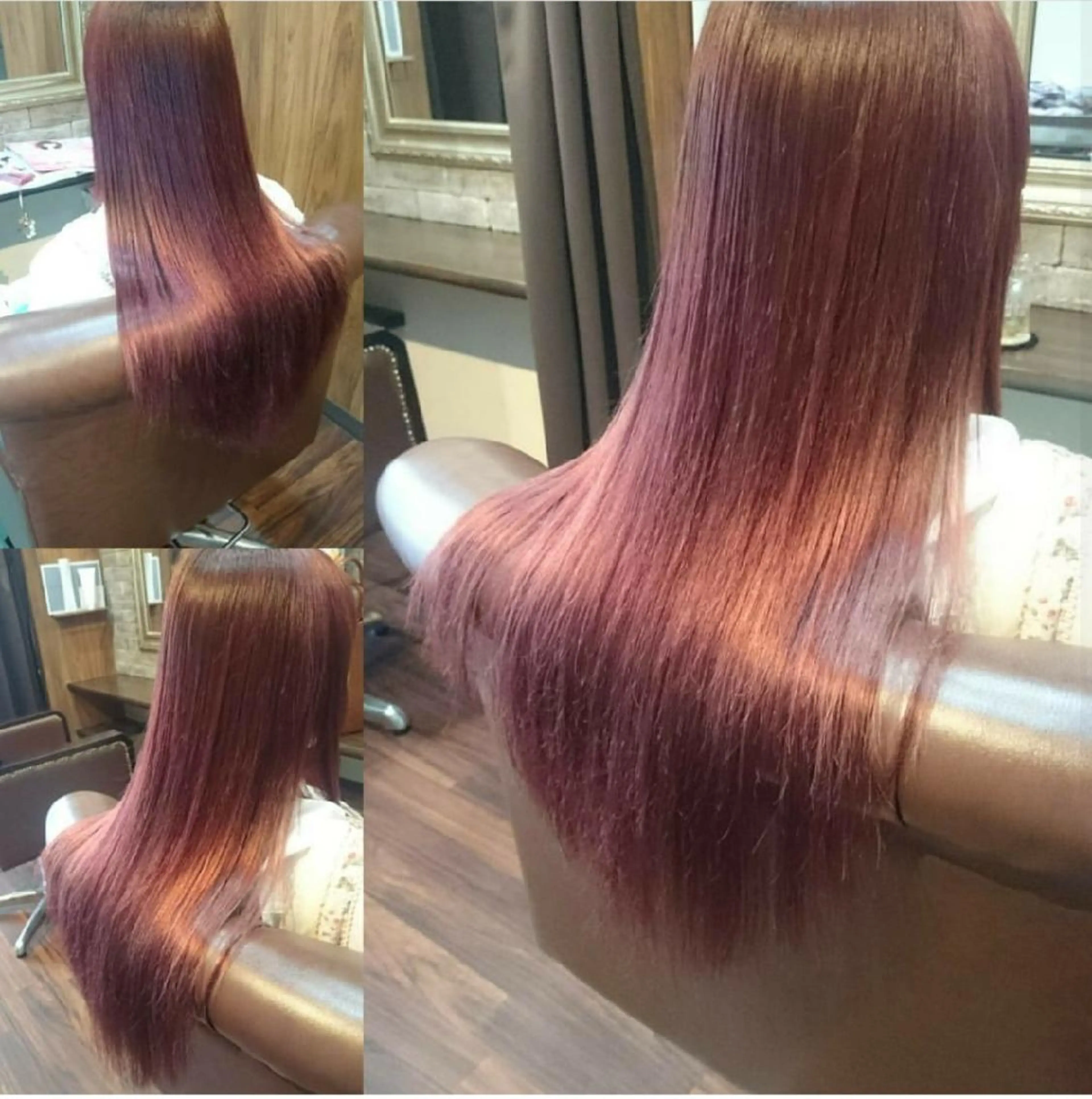 ロング カラー レッドカラー ヘアカラー トリートメント 美髪 カラーリストのヘアスタイル