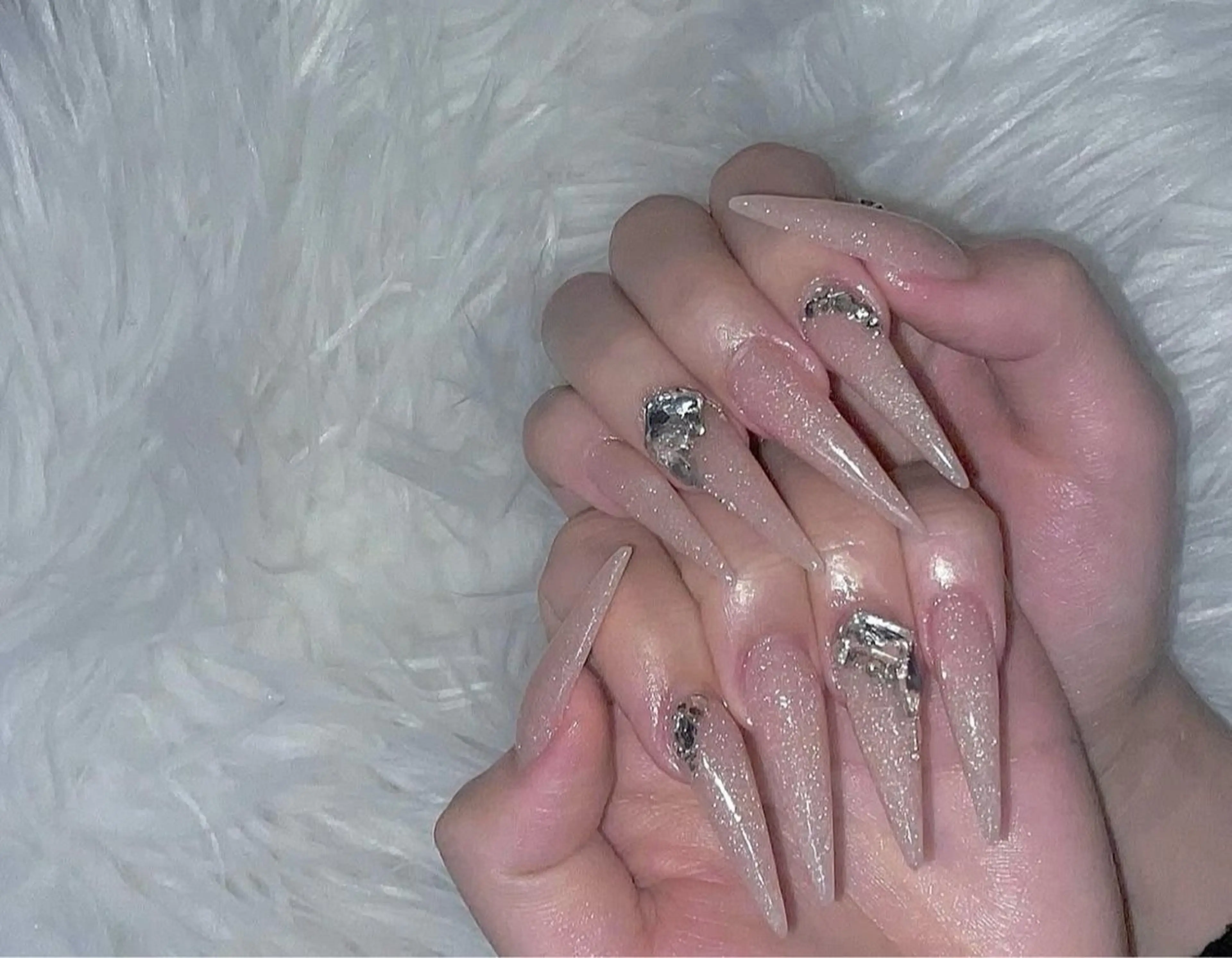 ネイル アートネイル ジェルネイル キラキラネイル 持ち込み シンプルネイル ハンドネイル ハンドケア ぱん ちゃんのネイルデザイン