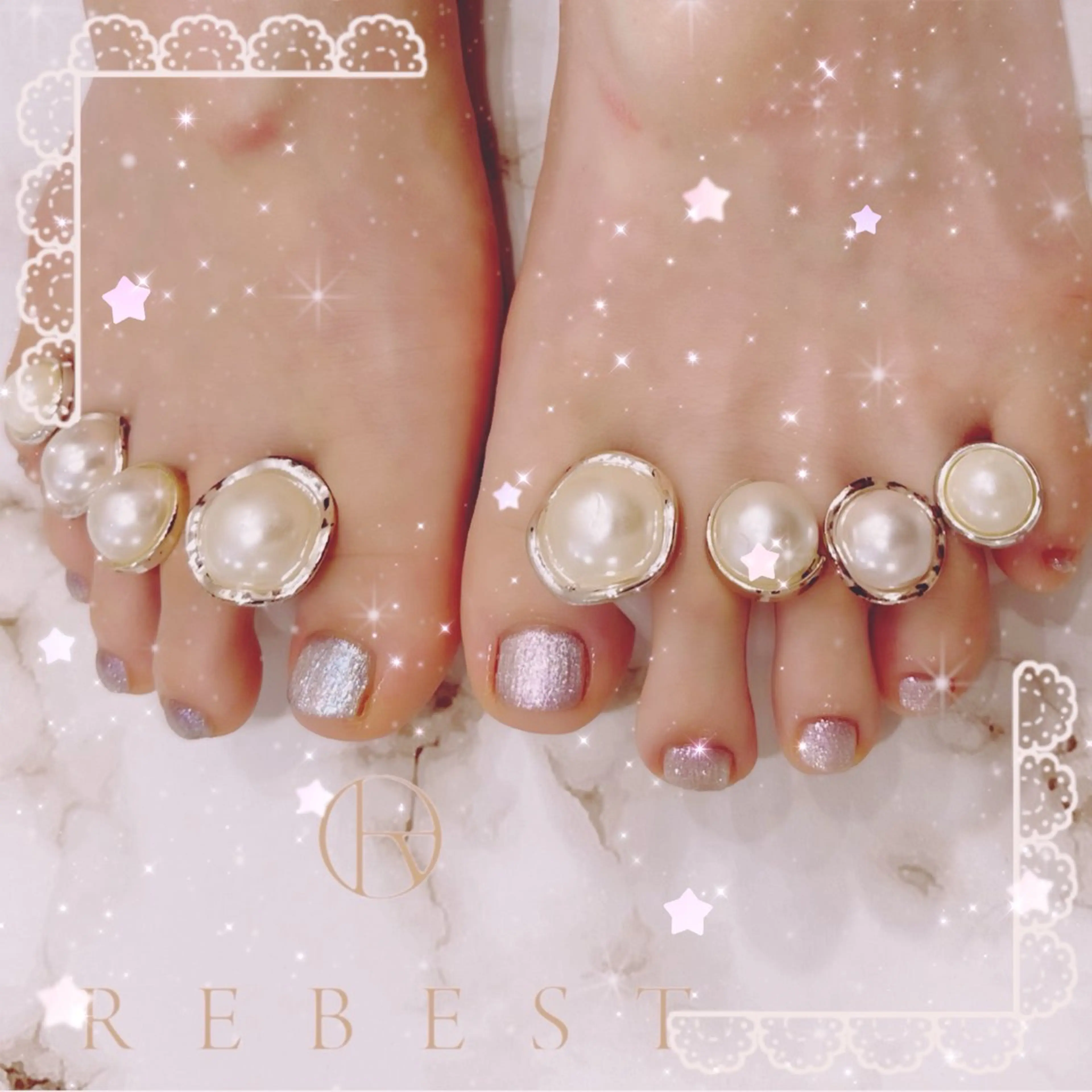 ミニモ学割フットラメワンカラー💅の写真