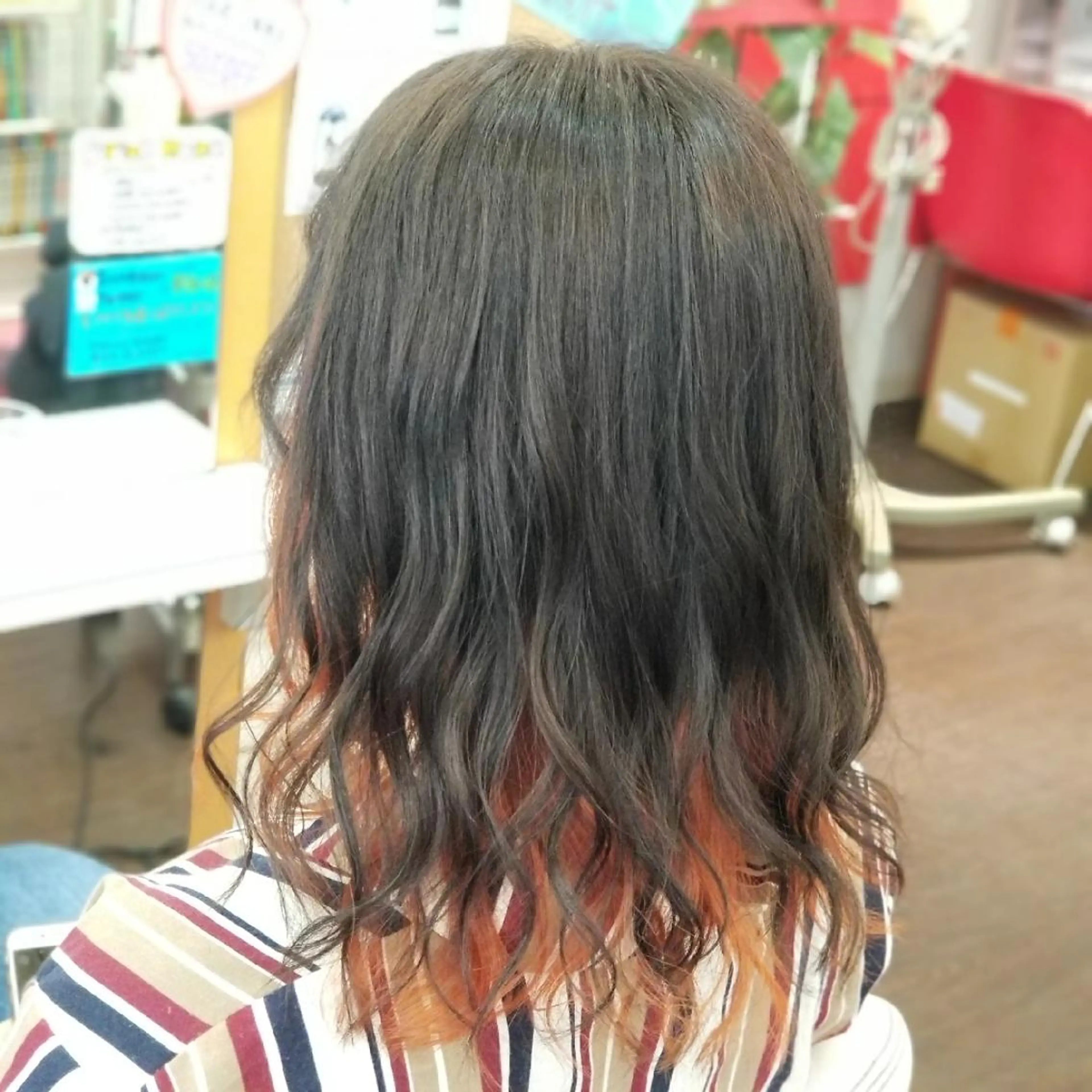 ミディアム 植田 /エクステ /ブリーチ/髪質改善のヘアスタイル