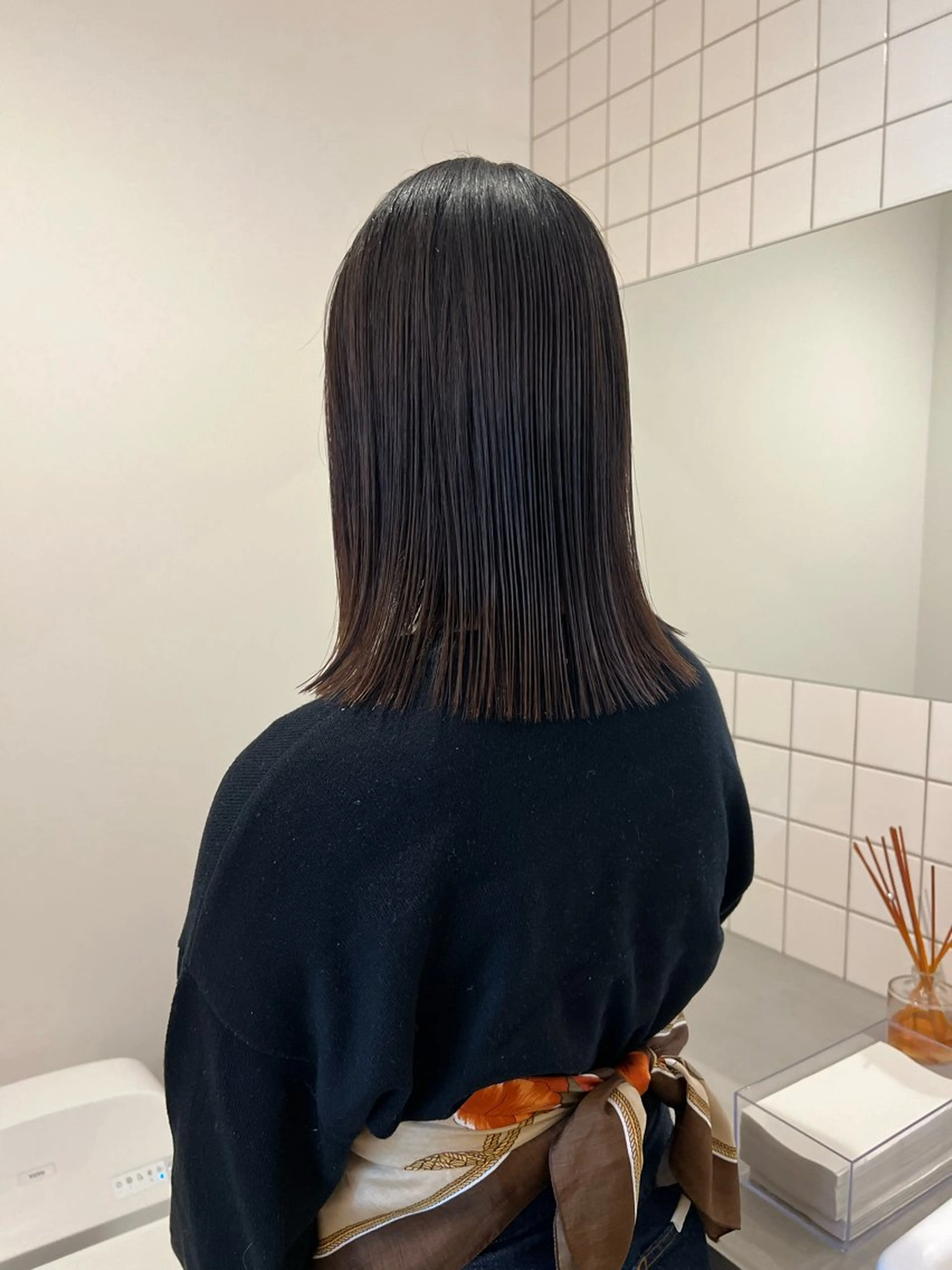 ミディアム 舟橋耀/ブリーチカラ ー/レイヤーカットのヘアスタイル