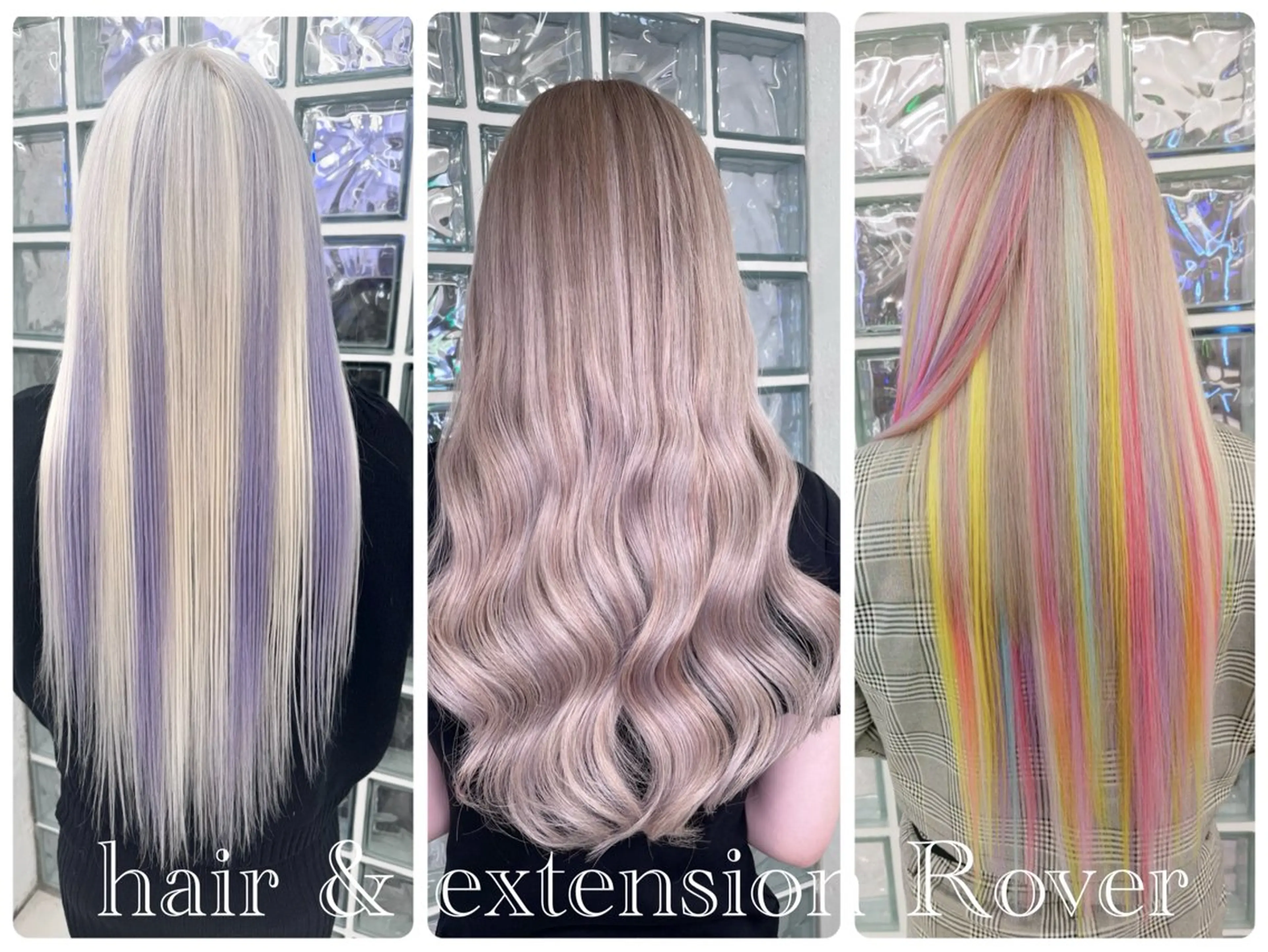 ロング ヘアカラー エクステ 家田 竜のヘアスタイル