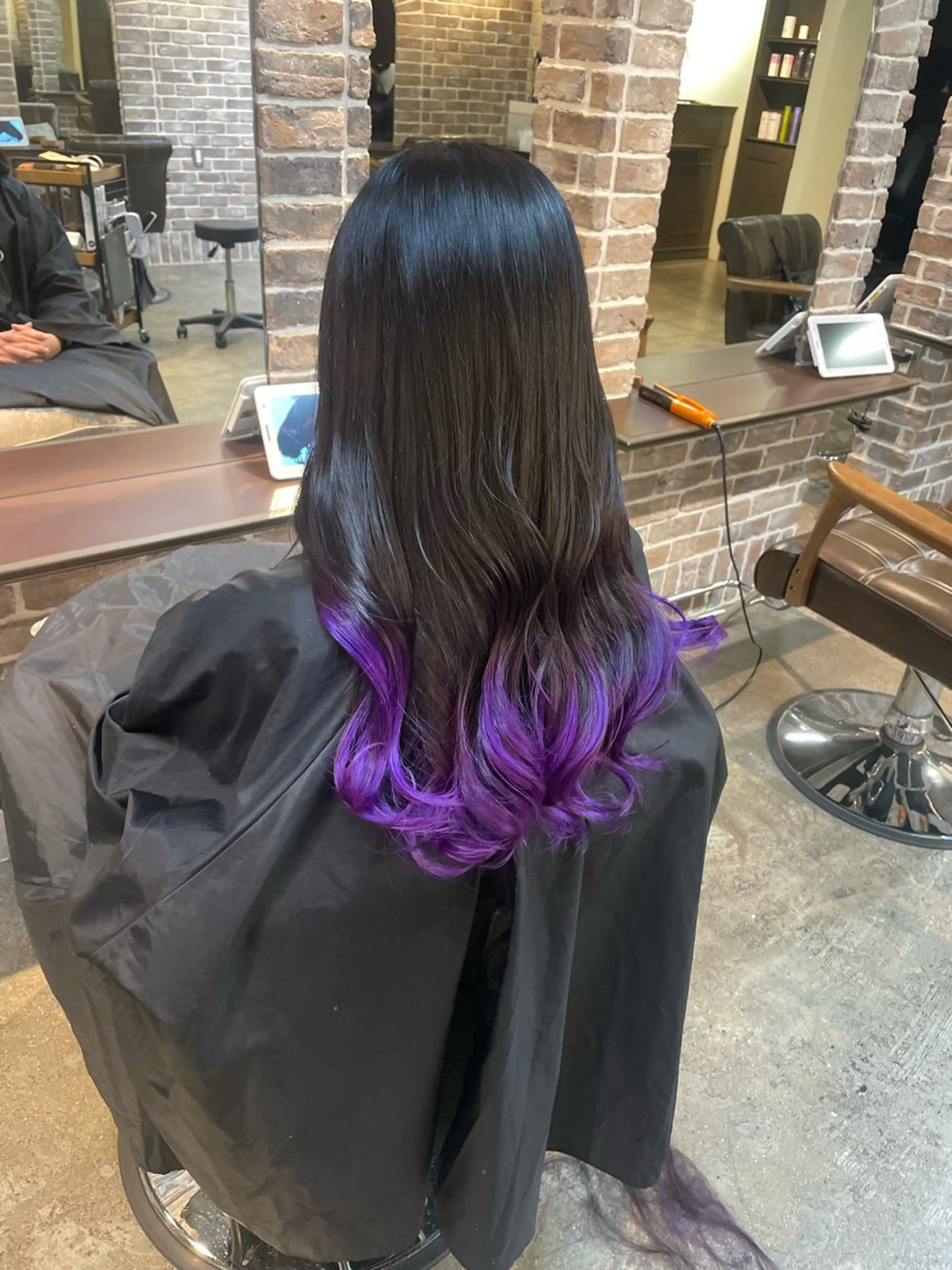 ロング カラー ブリーチ グラデーションカラー バイオレットカラー ACROあべの店所属・艶カラー/インナー /グラデ/大西小百合のヘアスタイル