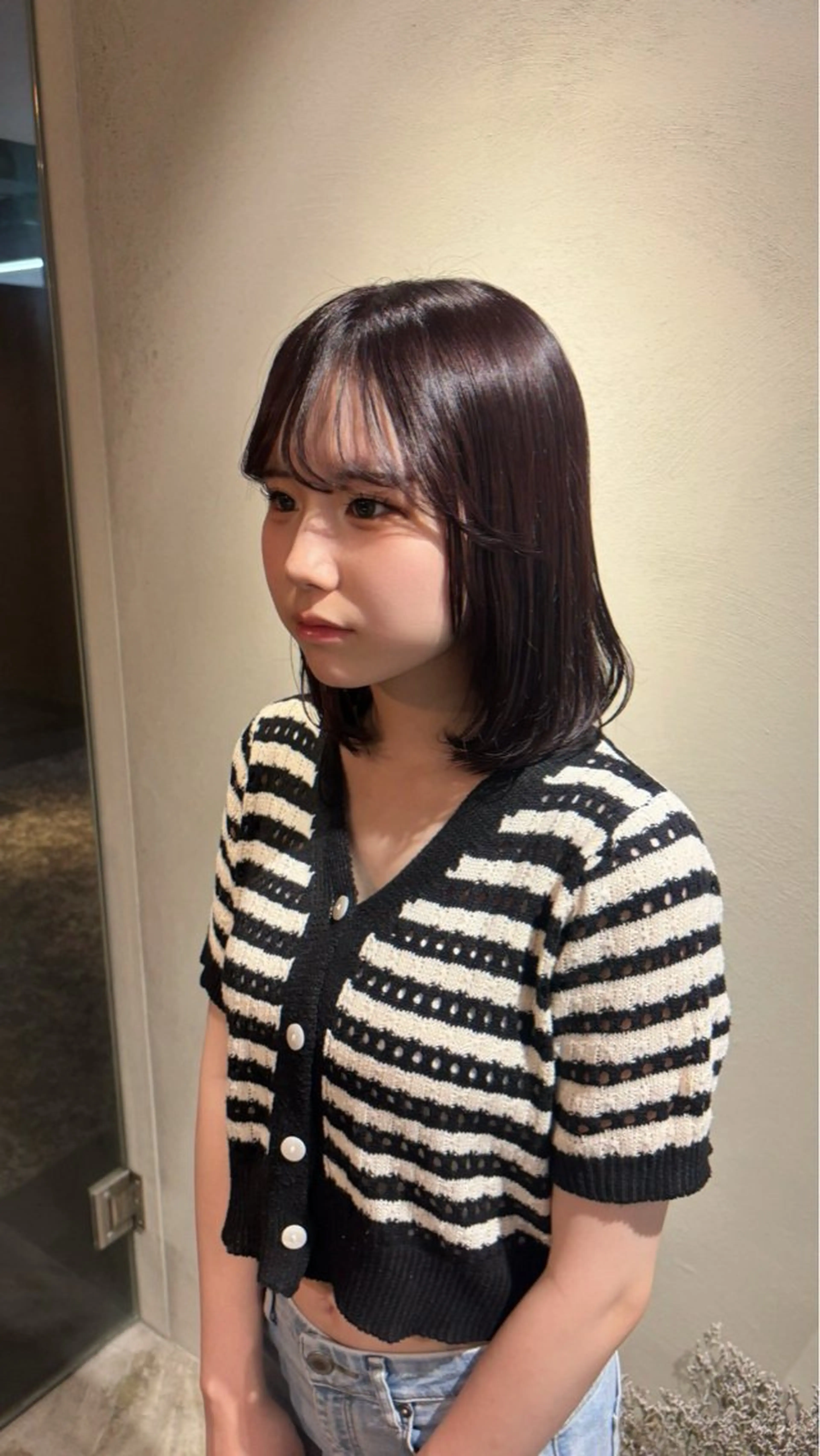 ミディアム カラー ヘアカラー 💐花屋併設💐 宮園　雛羽のヘアスタイル