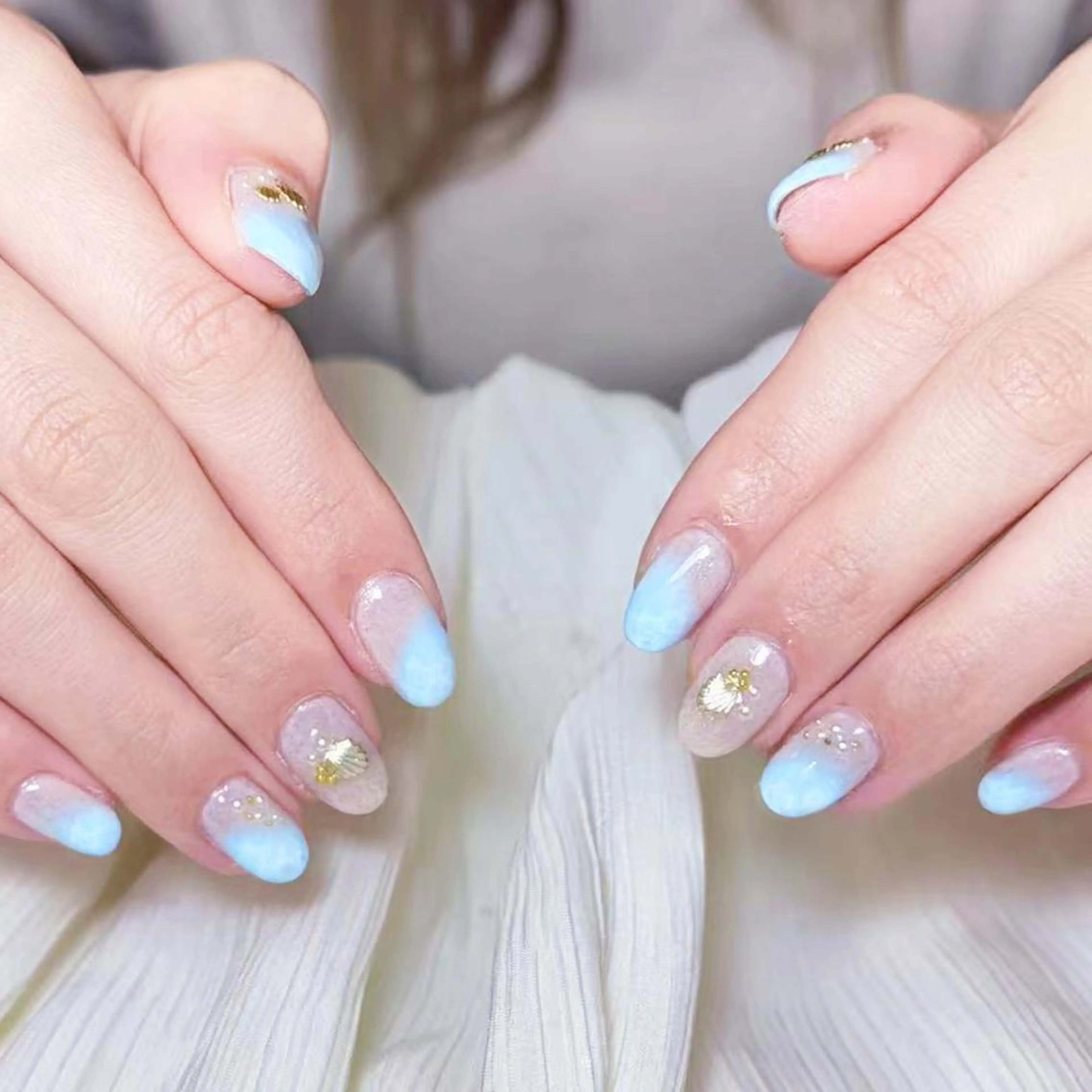 ネイル アートネイル オーロラネイル フラッシュネイル ガーリー キラキラネイル DIAMOND NailStudioのネイルデザイン