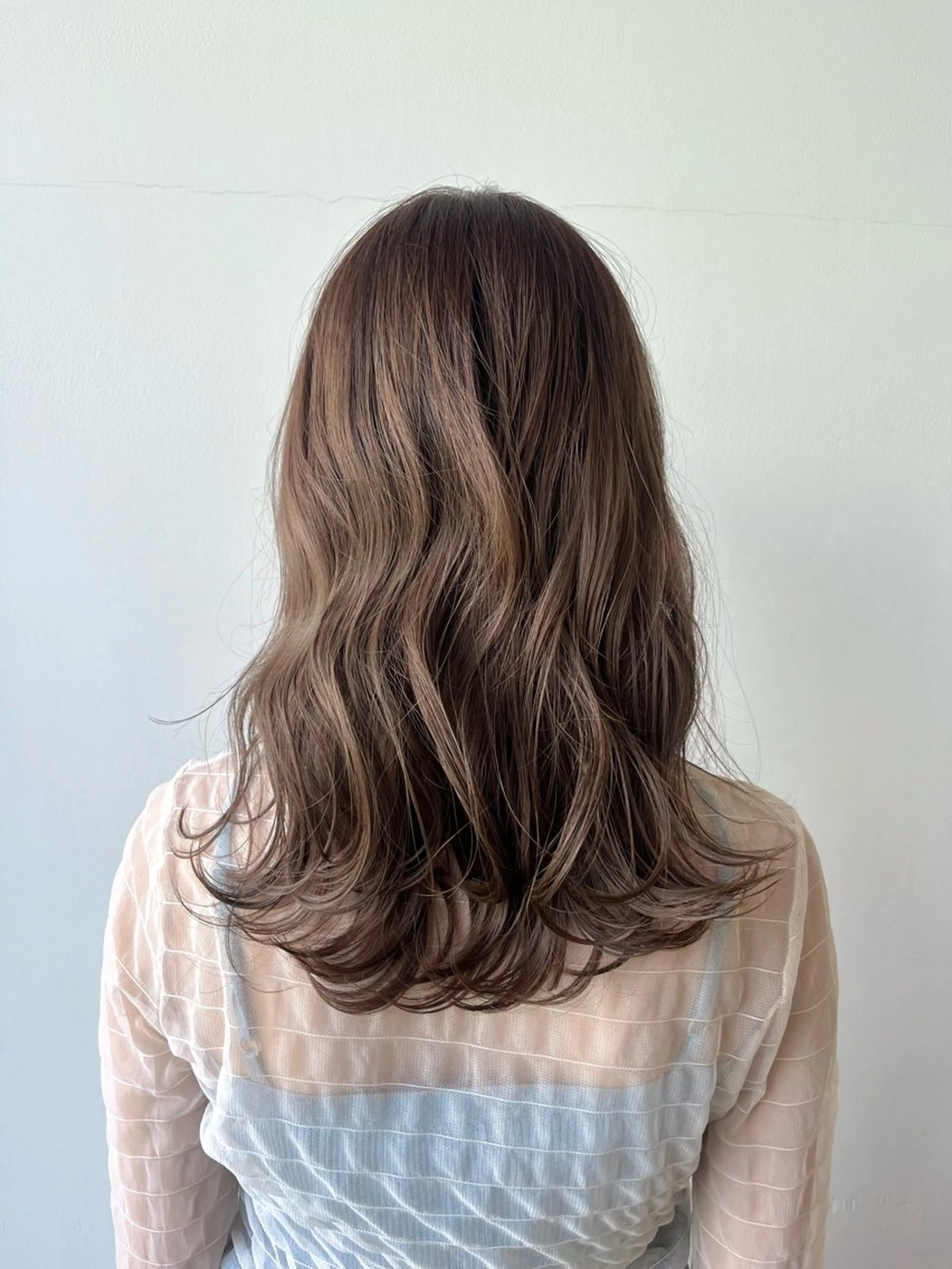 セミロング カラー ベージュカラー ブリーチ ブリーチなしカラー ヘアカラー 暖色カラー/似合わせ カット/名古屋/辻のヘアスタイル