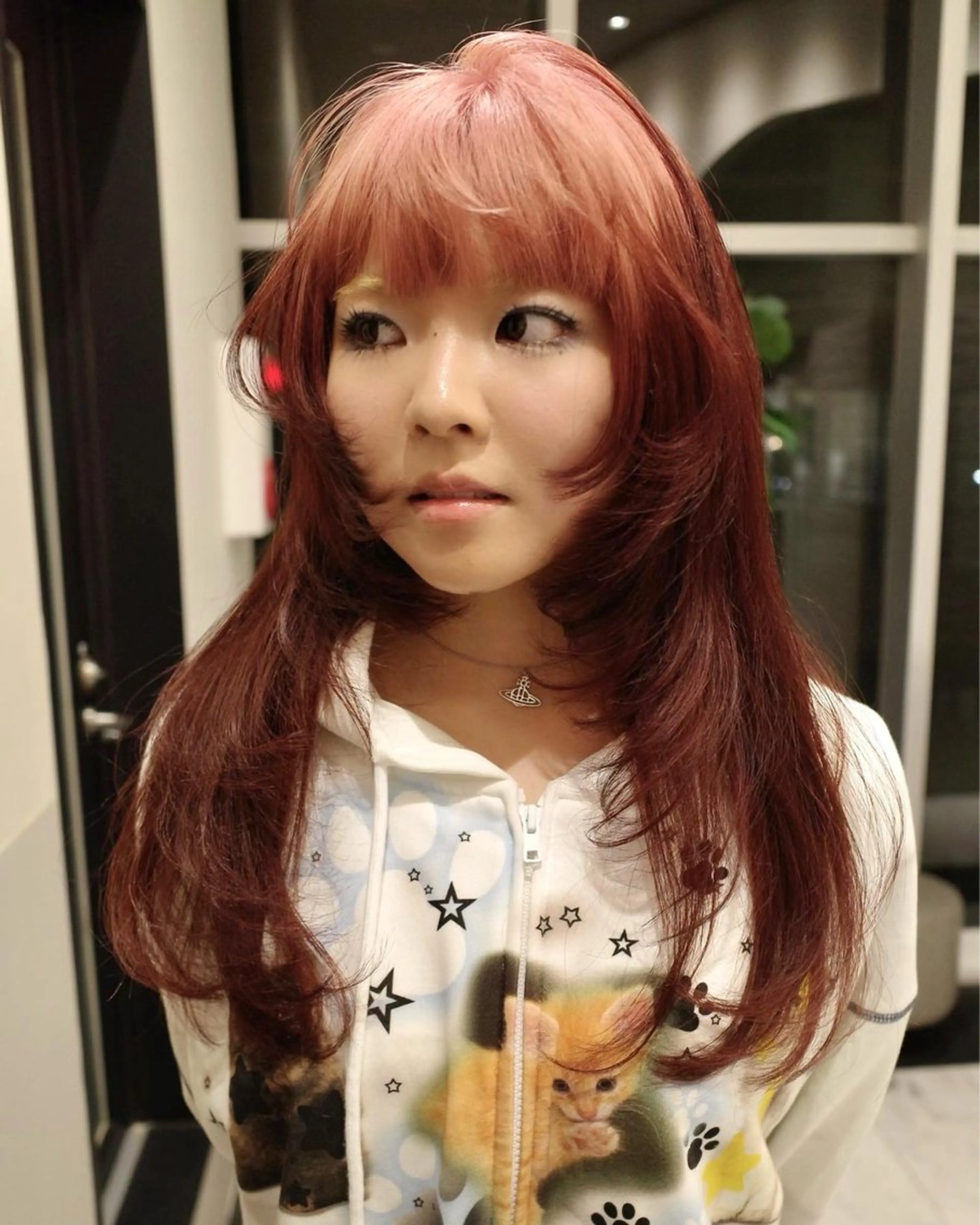 ミディアム カラー カット ヘアカラー トリートメント SALOWIN所属・ブリーチ✨ ボブ✨レイヤーのヘアスタイル